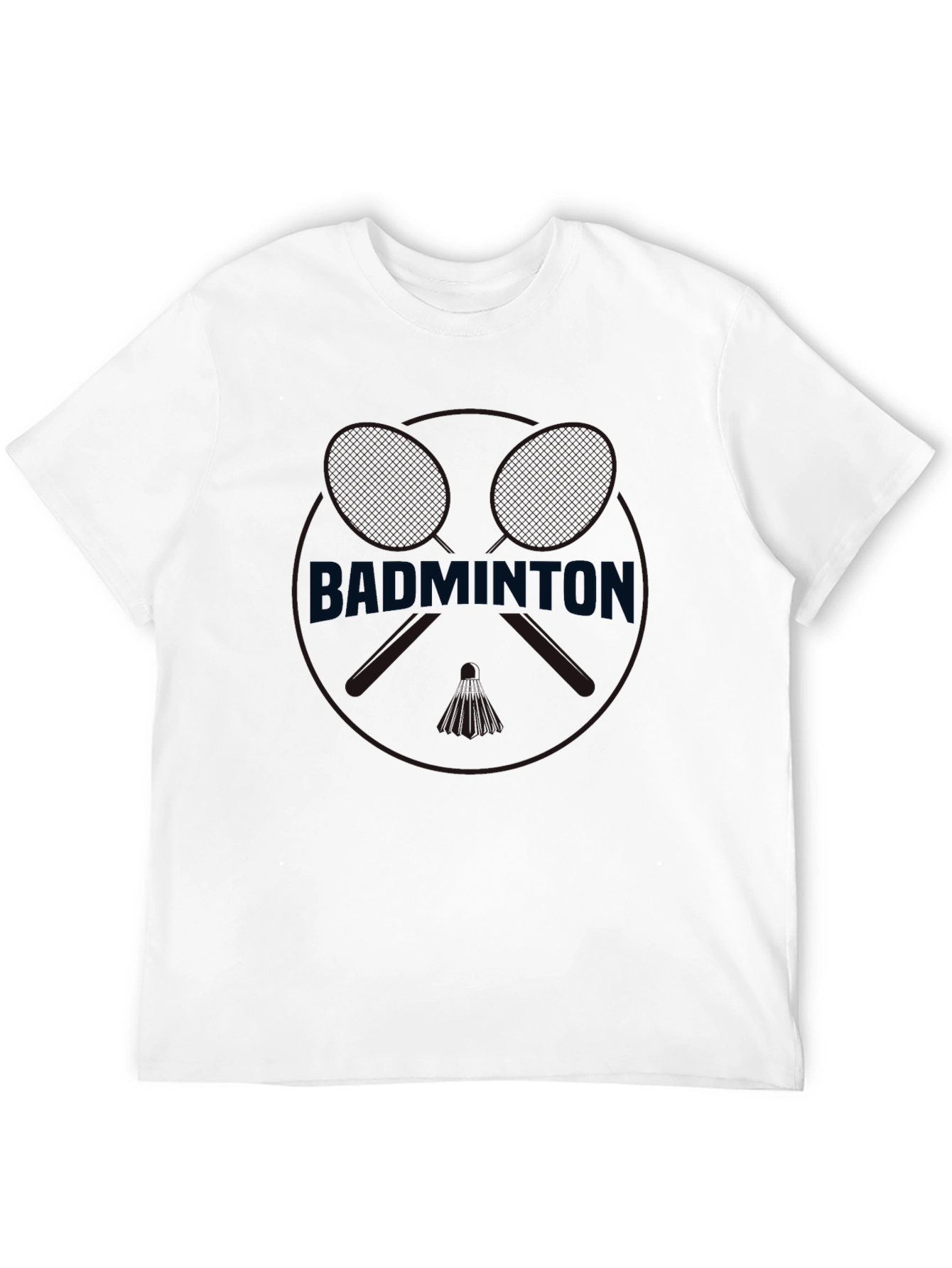 Badminton Rackets Graphic Black Tee