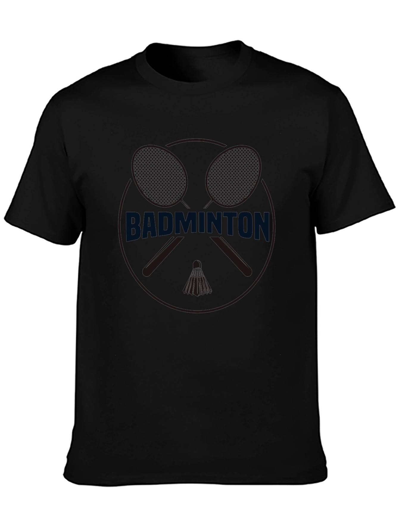 Badminton Rackets Graphic Black Tee