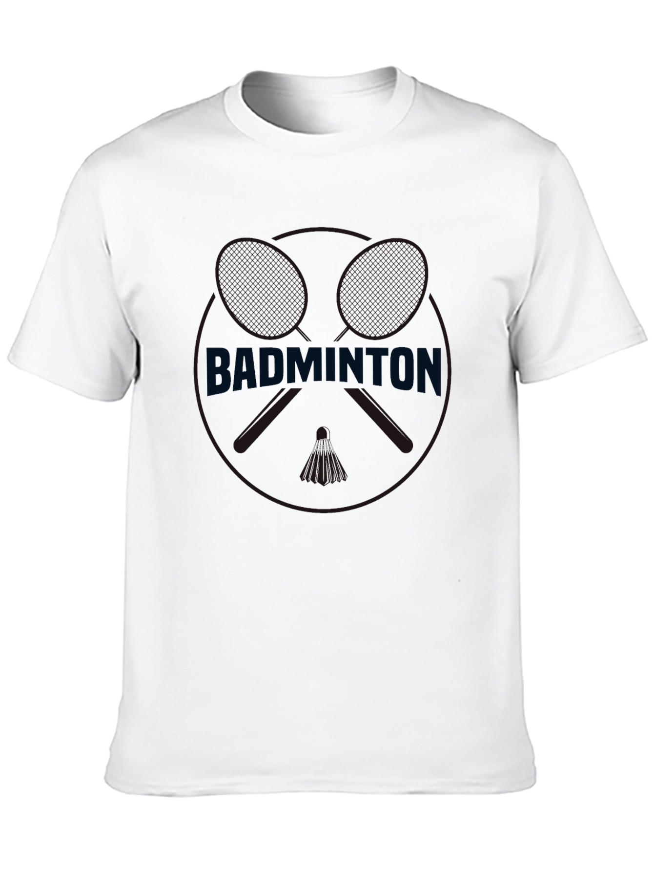 Badminton Rackets Graphic Black Tee