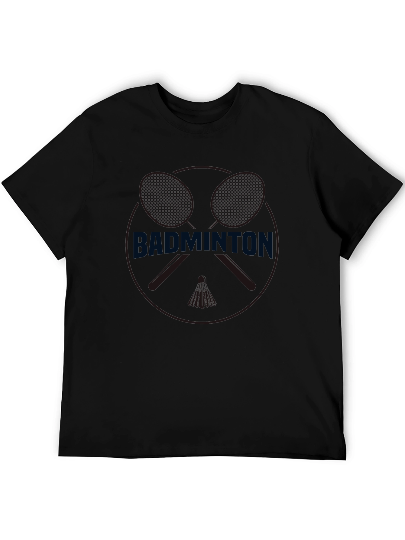 Badminton Rackets Graphic Black Tee