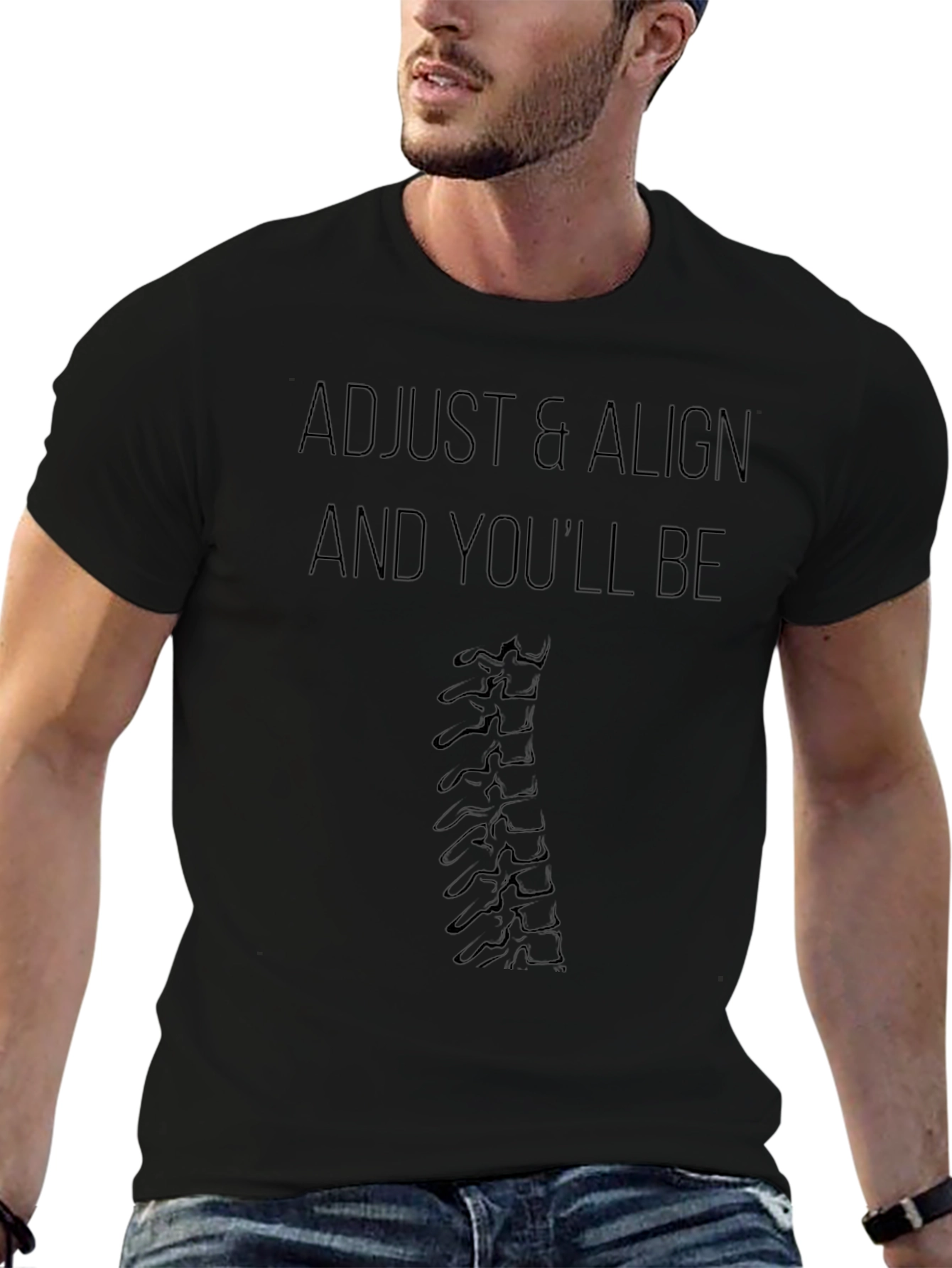 Adjust & Align Spine Graphic Tee - Chiropractic Shirt