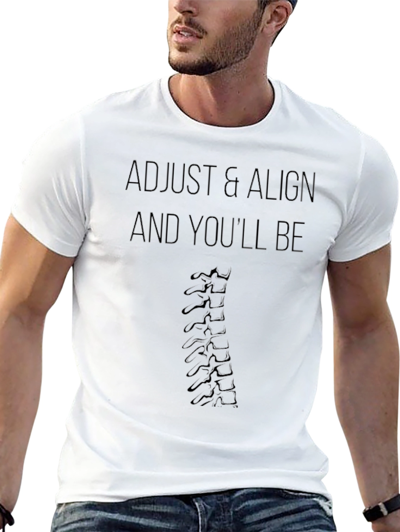 Adjust & Align Spine Graphic Tee - Chiropractic Shirt