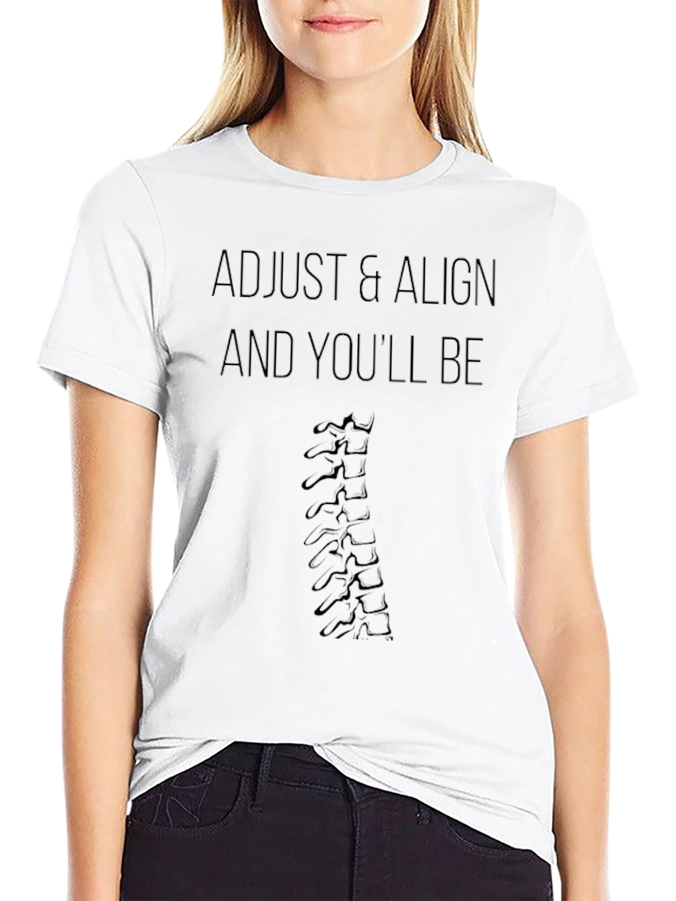 Adjust & Align Spine Graphic Tee - Chiropractic Shirt