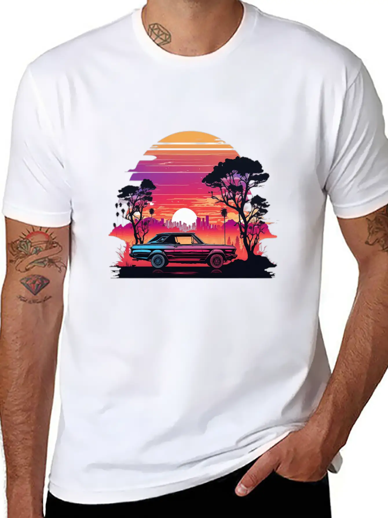 The Beauty Of Nature Amidst Urban Chaos Lightweight Cotton T-Shirt – Daily Comfort Graphic Shirt