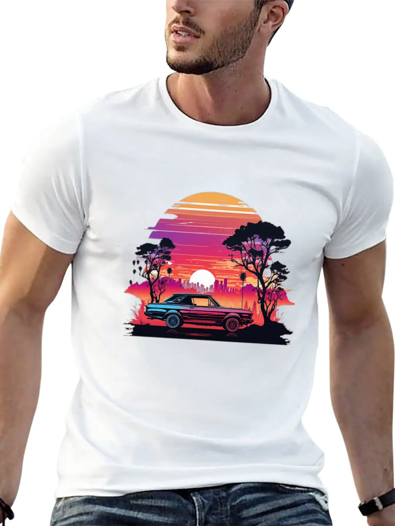 The Beauty Of Nature Amidst Urban Chaos Lightweight Cotton T-Shirt – Daily Comfort Graphic Shirt
