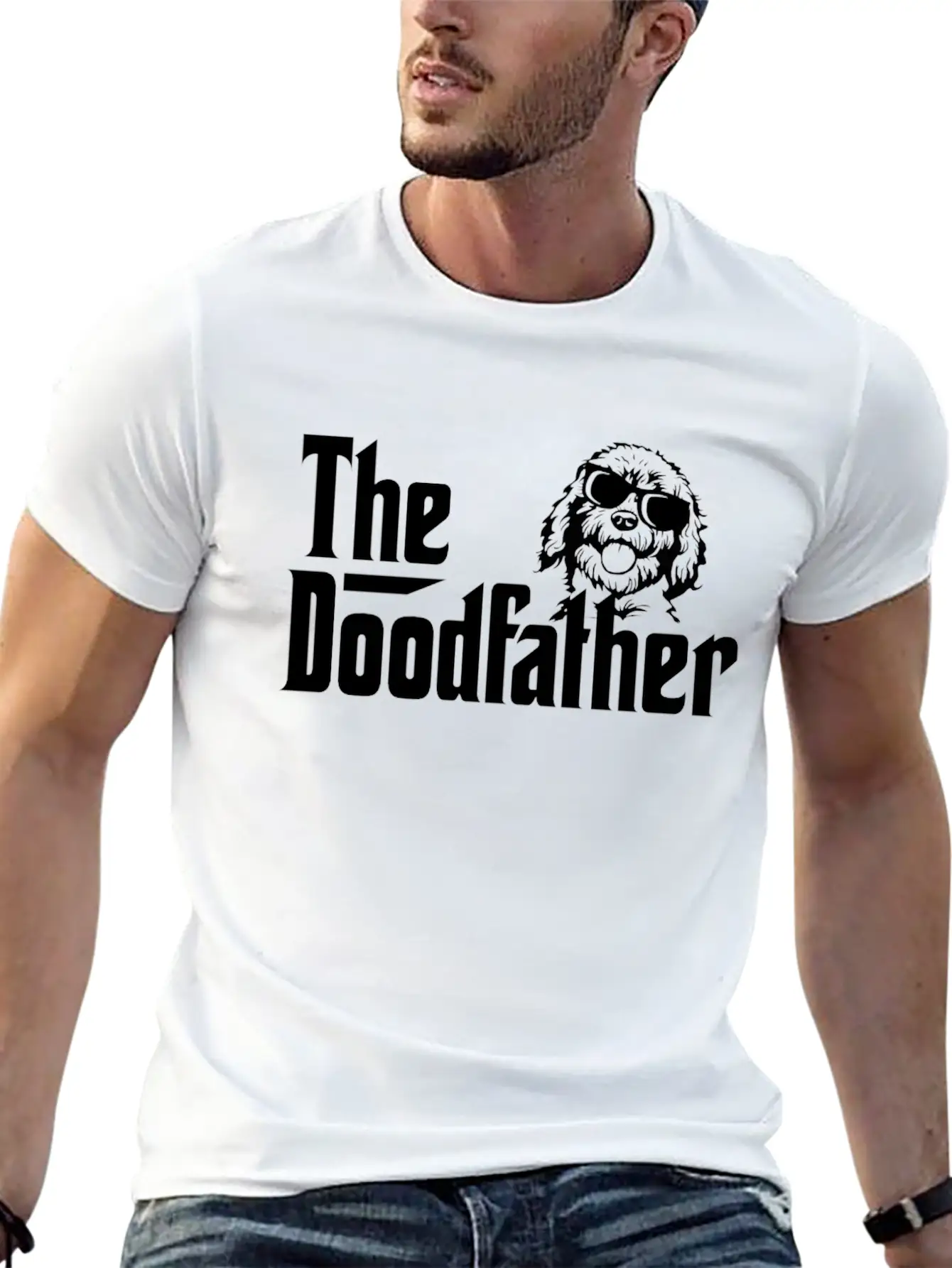 The Doodfather Doodle Dad Godfather Gift Lightweight Cotton T-Shirt – Daily Comfort Graphic Shirt