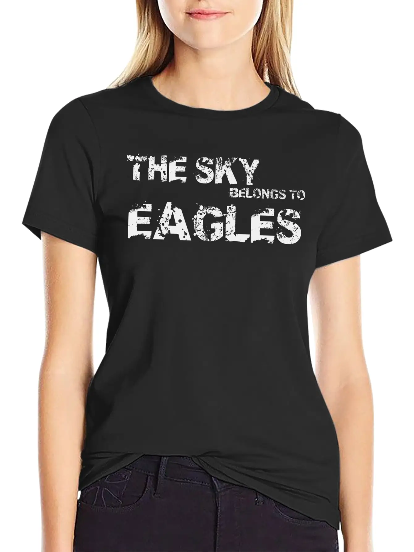 The Sky Belongs To Eagles Lightweight Cotton T-Shirt – Daily Comfort Graphic Shirt