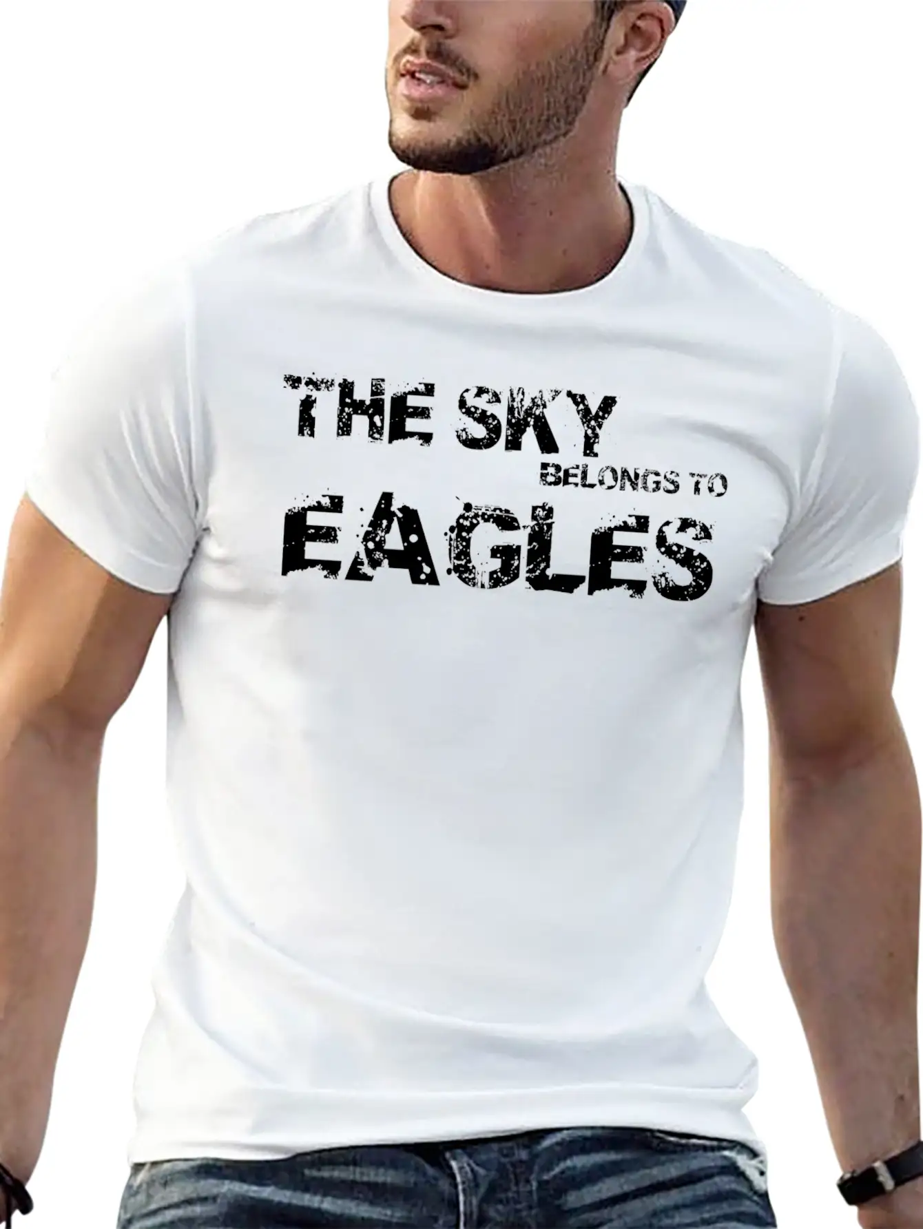 The Sky Belongs To Eagles Lightweight Cotton T-Shirt – Daily Comfort Graphic Shirt