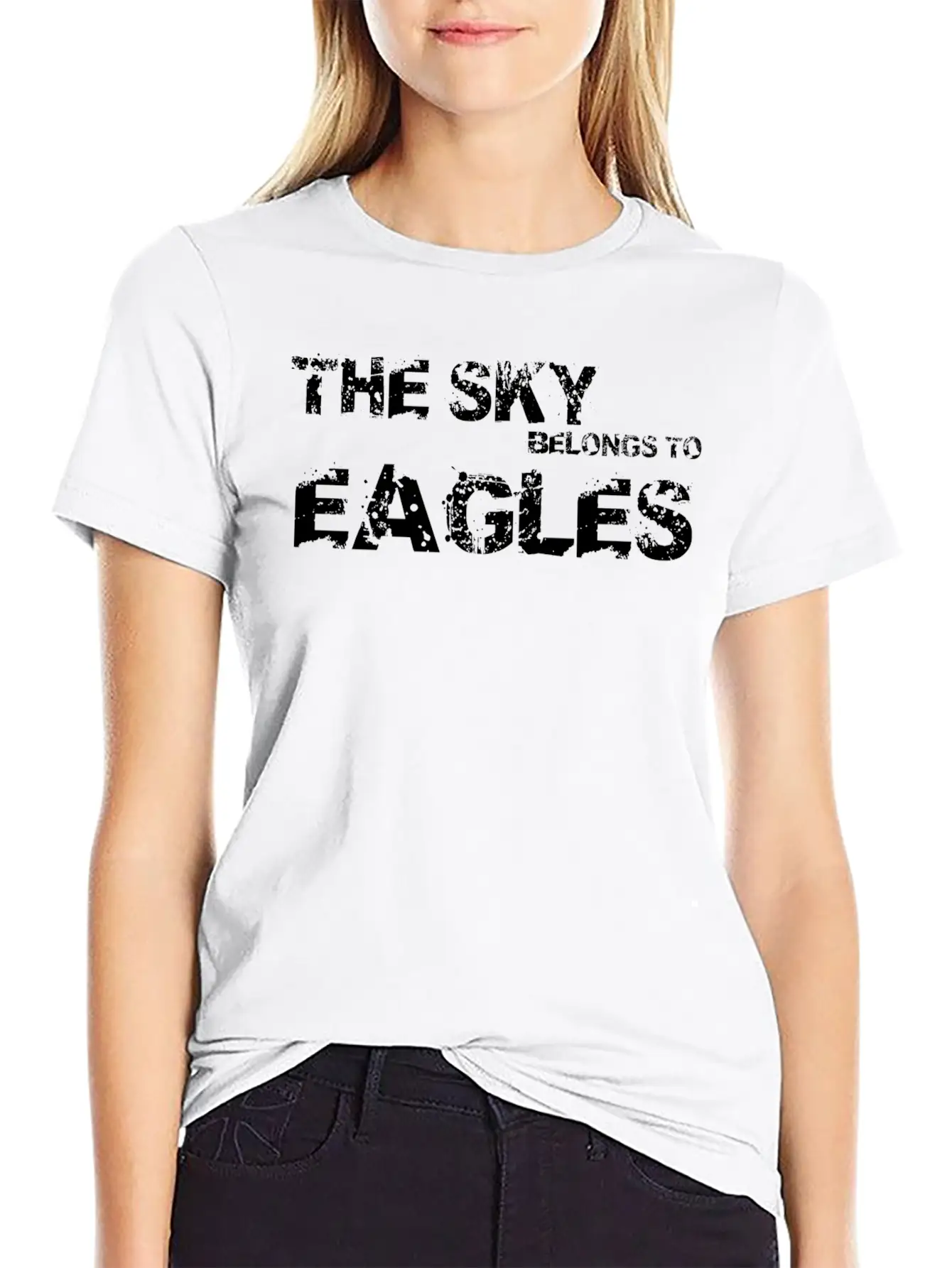The Sky Belongs To Eagles Lightweight Cotton T-Shirt – Daily Comfort Graphic Shirt