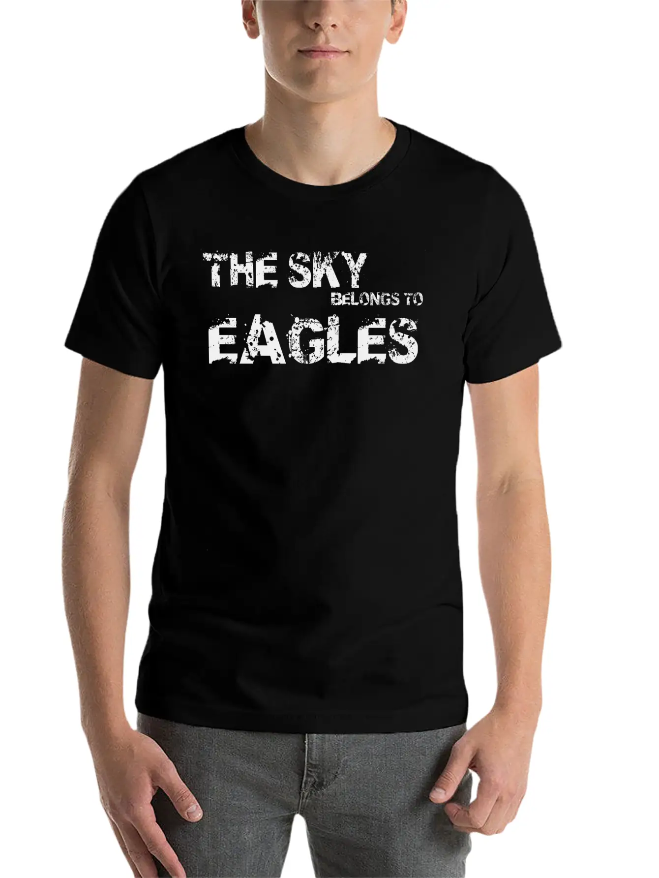 The Sky Belongs To Eagles Lightweight Cotton T-Shirt – Daily Comfort Graphic Shirt