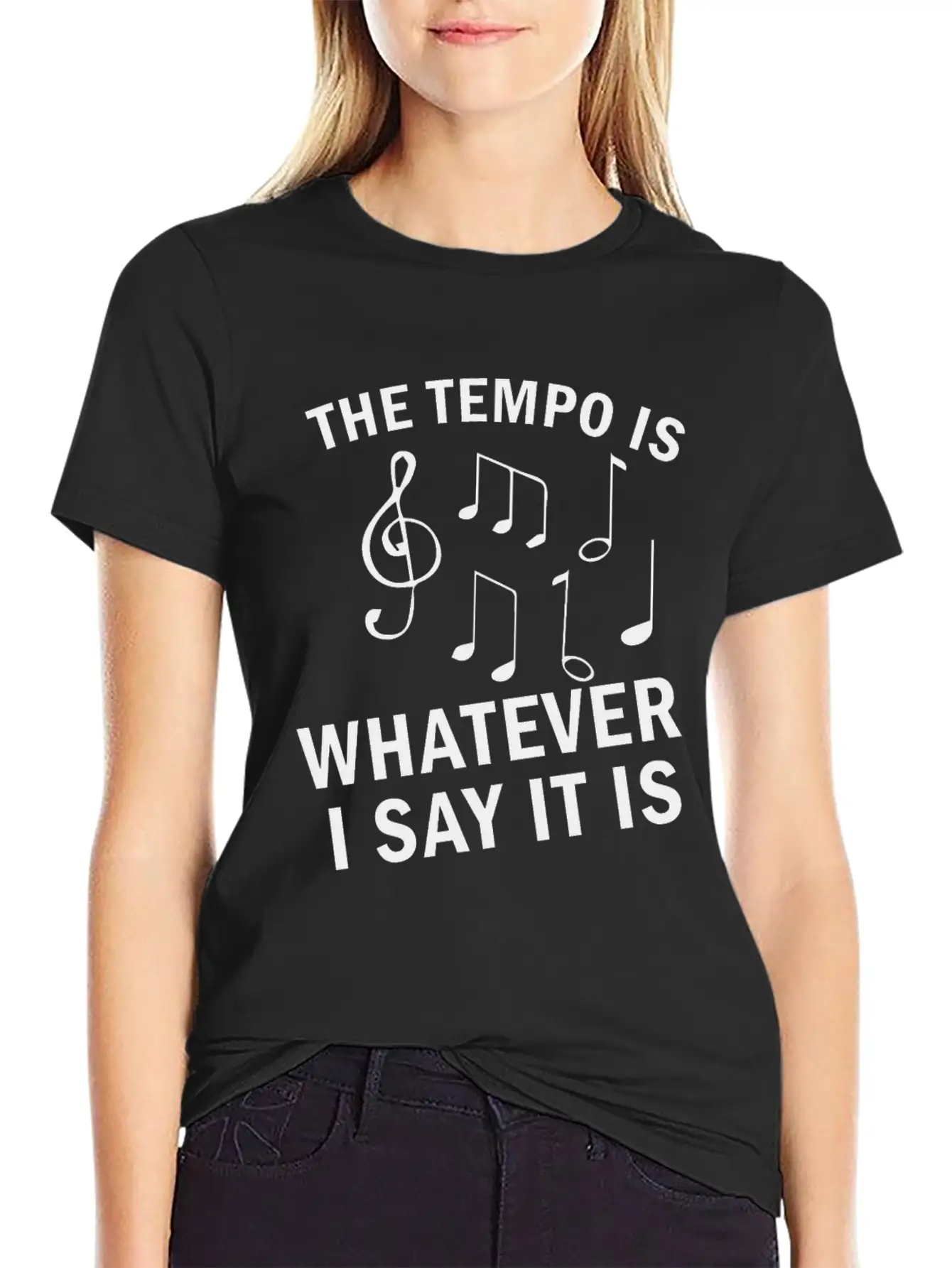 The Tempo Is Whatever I Say It Is Music Gift Lightweight Cotton T-Shirt – Daily Comfort Graphic Shirt