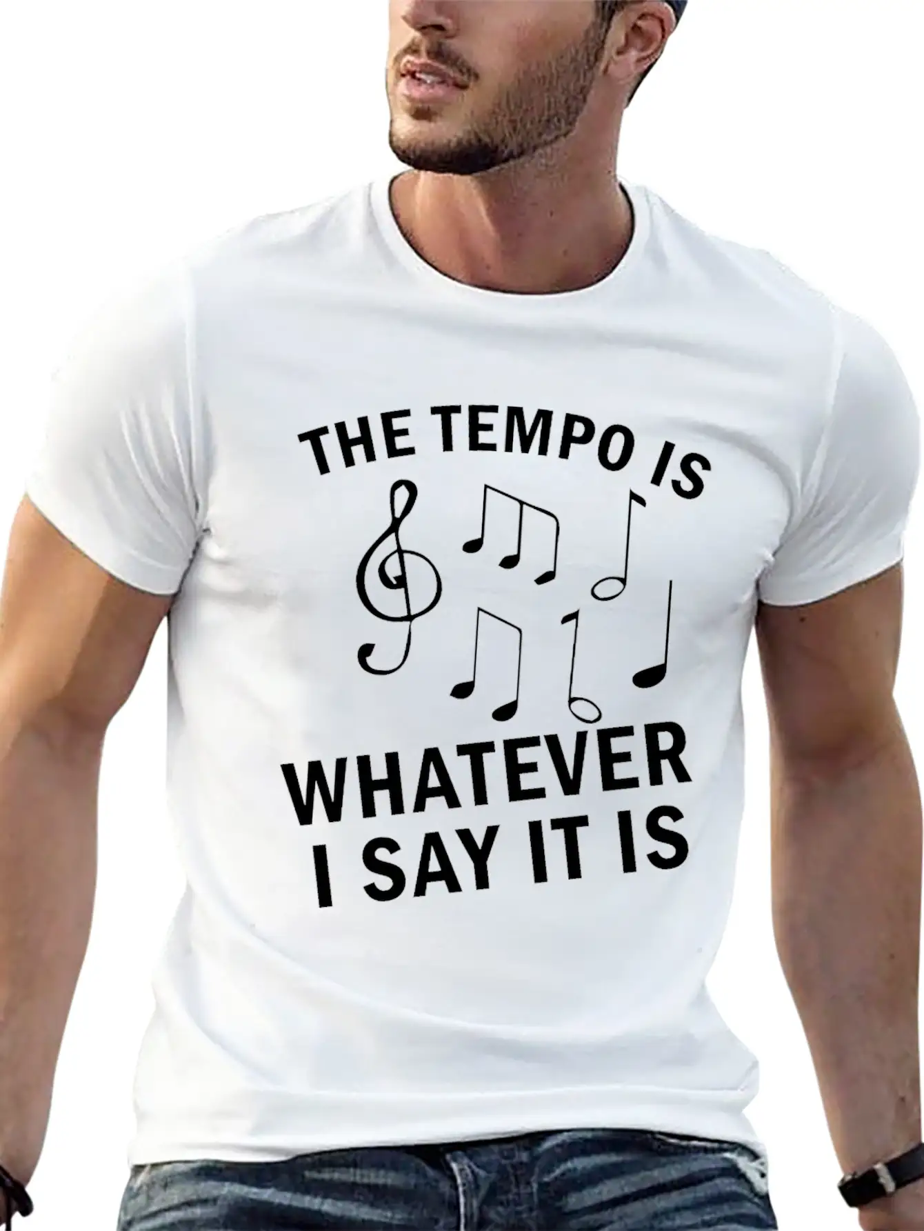 The Tempo Is Whatever I Say It Is Music Gift Lightweight Cotton T-Shirt – Daily Comfort Graphic Shirt