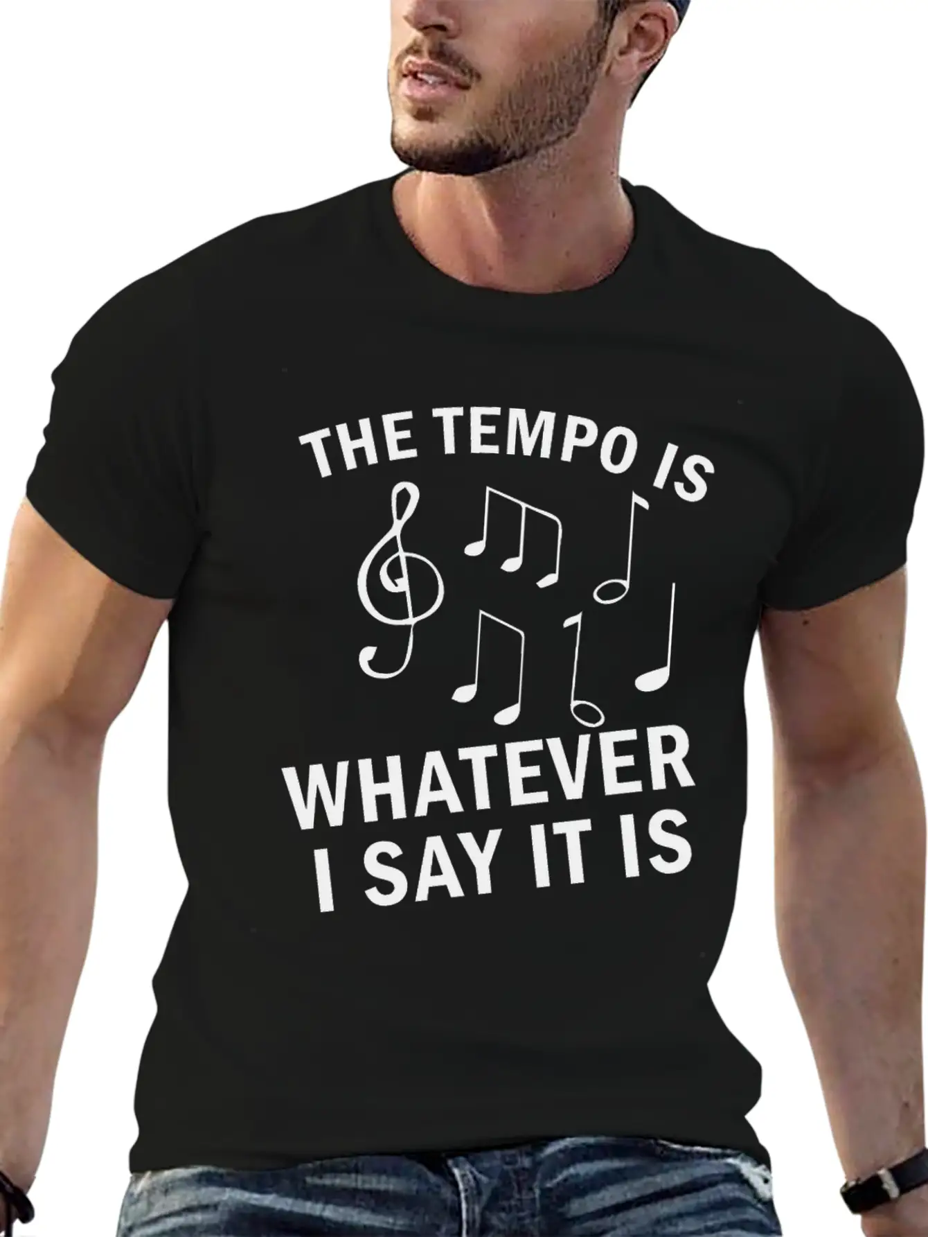 The Tempo Is Whatever I Say It Is Music Gift Lightweight Cotton T-Shirt – Daily Comfort Graphic Shirt