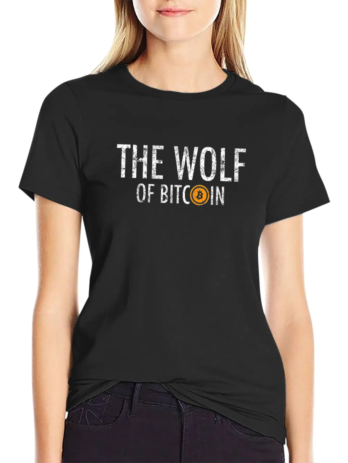 The Wolf Of Bitcoin Vintage Cryptocurrency Lightweight Cotton T-Shirt – Daily Comfort Graphic Shirt