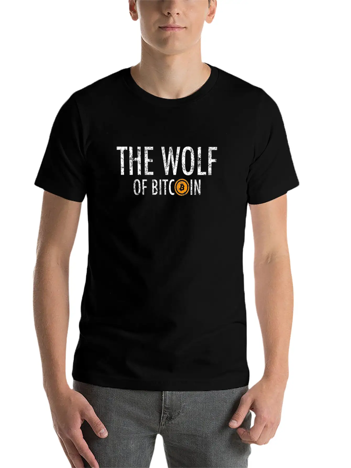 The Wolf Of Bitcoin Vintage Cryptocurrency Lightweight Cotton T-Shirt – Daily Comfort Graphic Shirt
