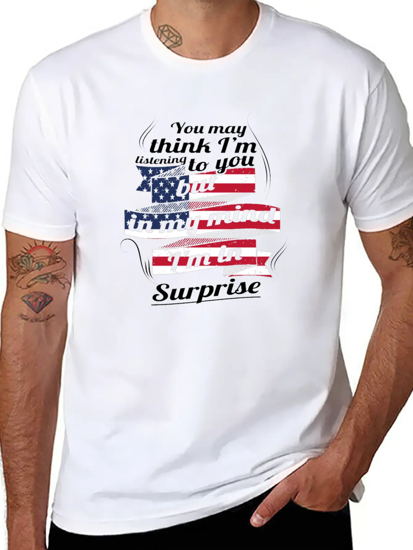 THERAPIE URLAUB AMERICA USA TRAVEL Surprise Lightweight Cotton T-Shirt – Daily Comfort Graphic Shirt