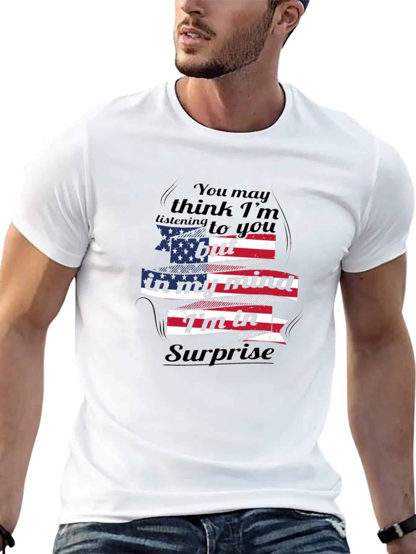 THERAPIE URLAUB AMERICA USA TRAVEL Surprise Lightweight Cotton T-Shirt – Daily Comfort Graphic Shirt