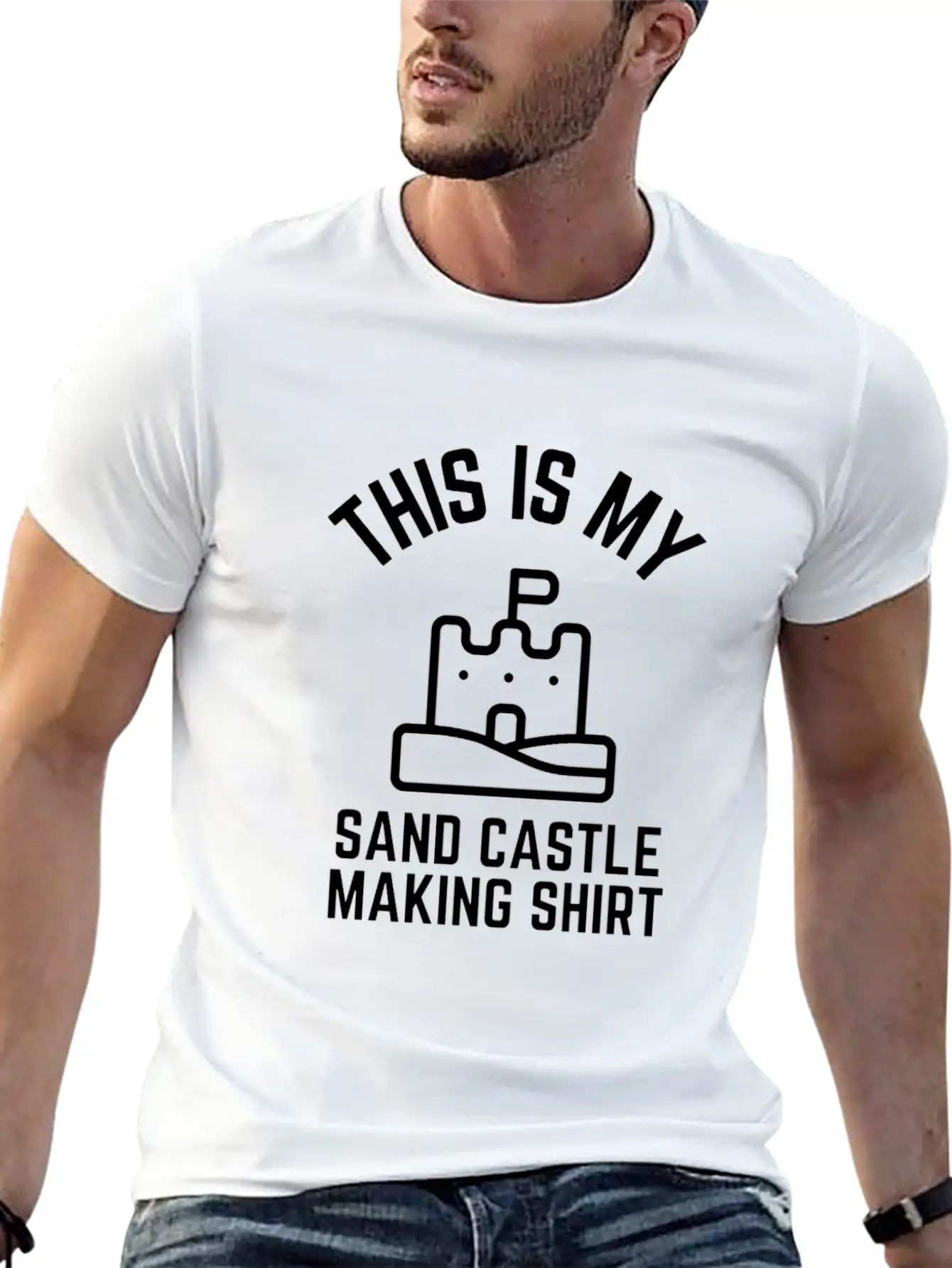 This Is My Sand Castle Making Shirt Lightweight Cotton T-Shirt – Daily Comfort Graphic Shirt