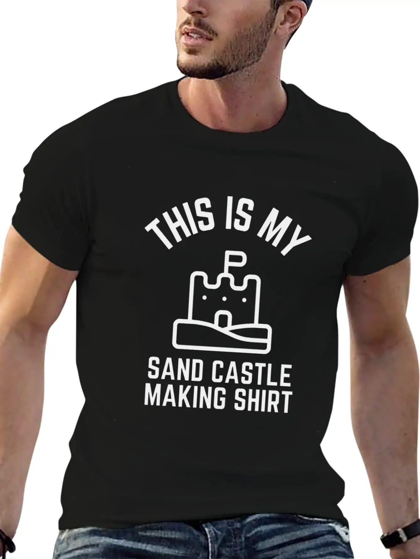This Is My Sand Castle Making Shirt Lightweight Cotton T-Shirt – Daily Comfort Graphic Shirt