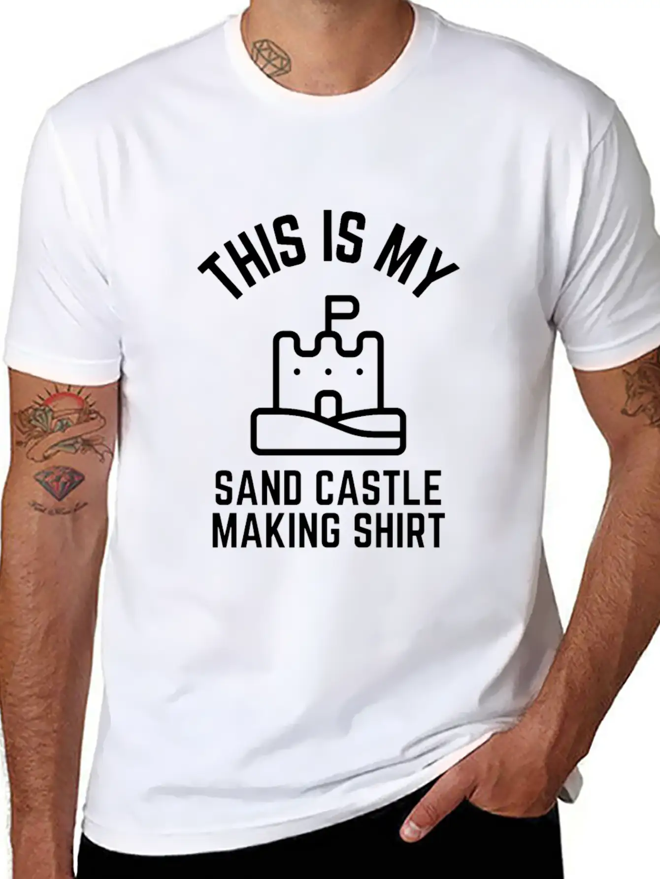 This Is My Sand Castle Making Shirt Lightweight Cotton T-Shirt – Daily Comfort Graphic Shirt
