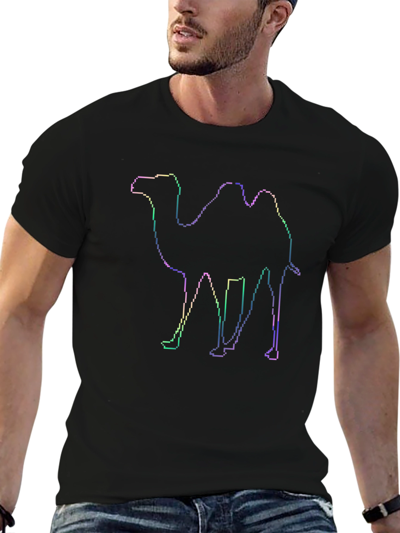 Retro Camel Outline Graphic Tee