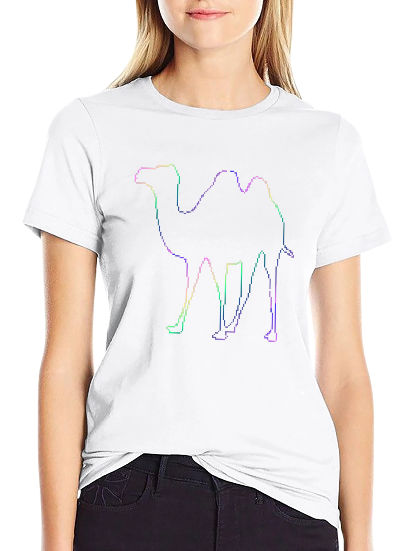 Retro Camel Outline Graphic Tee