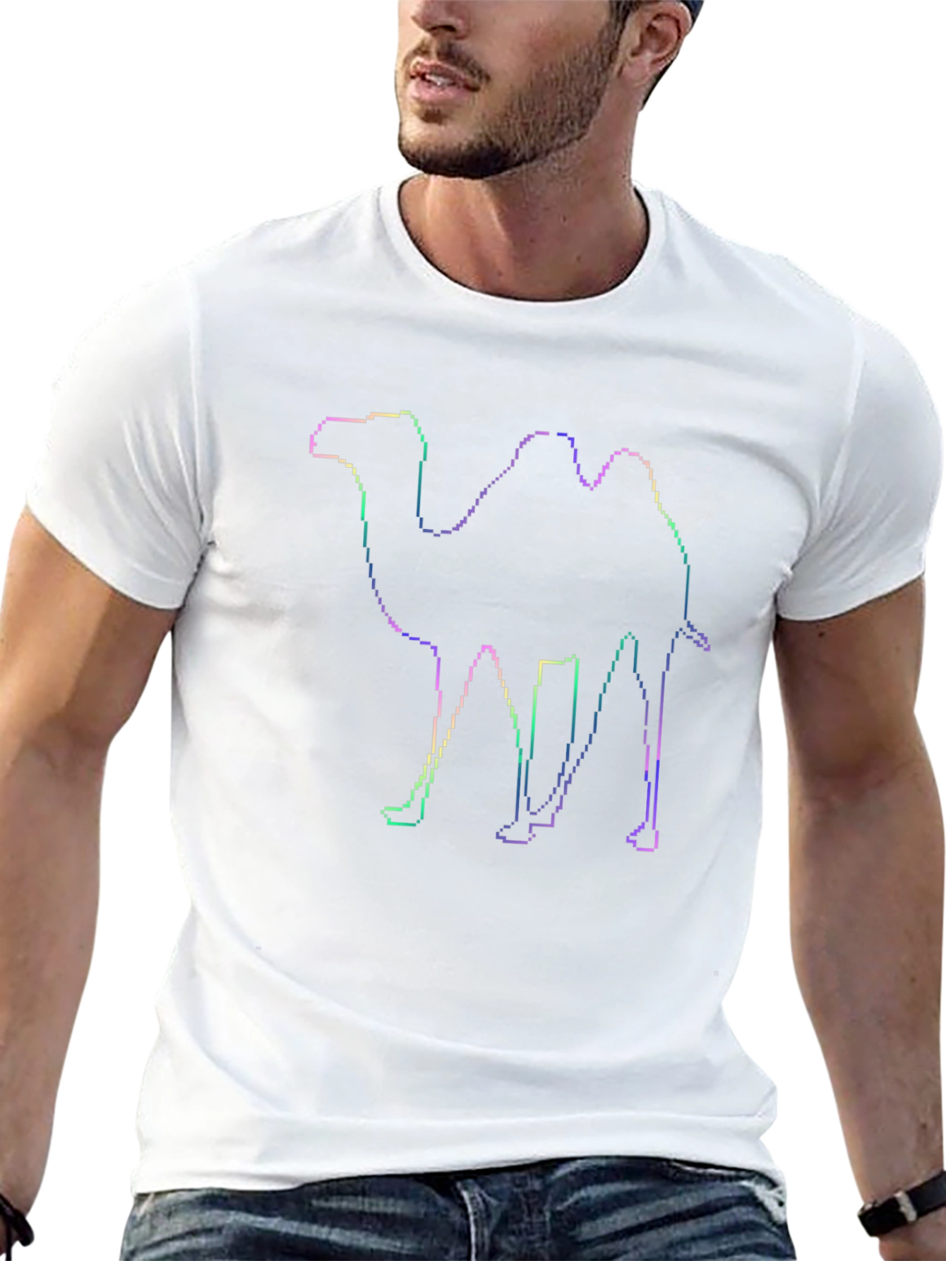 Retro Camel Outline Graphic Tee