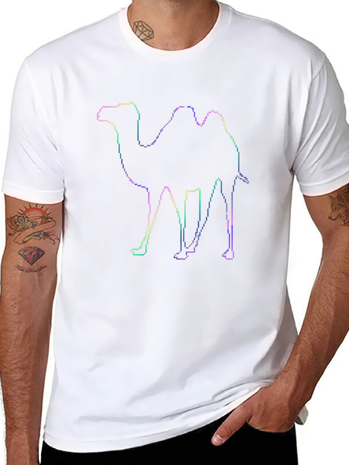 Retro Camel Outline Graphic Tee