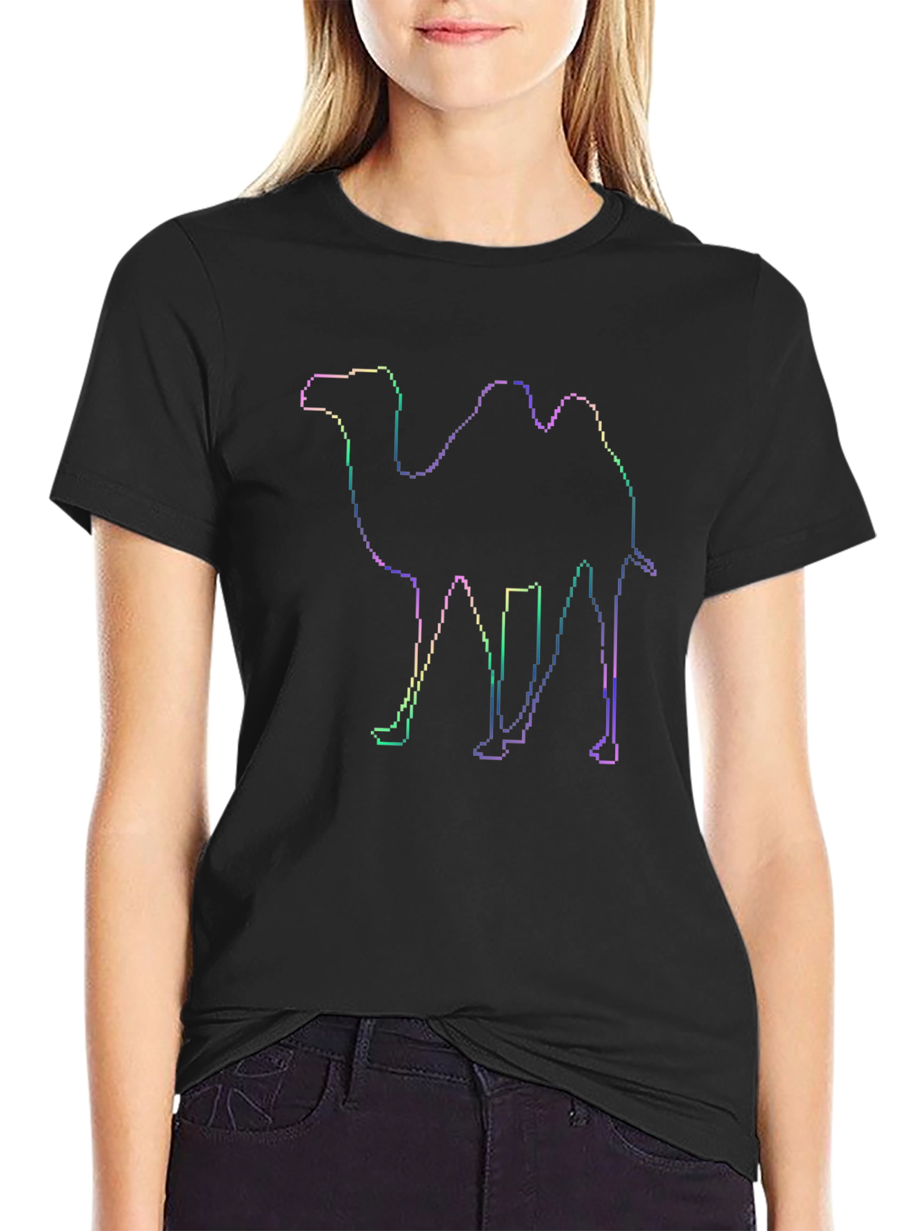 Retro Camel Outline Graphic Tee
