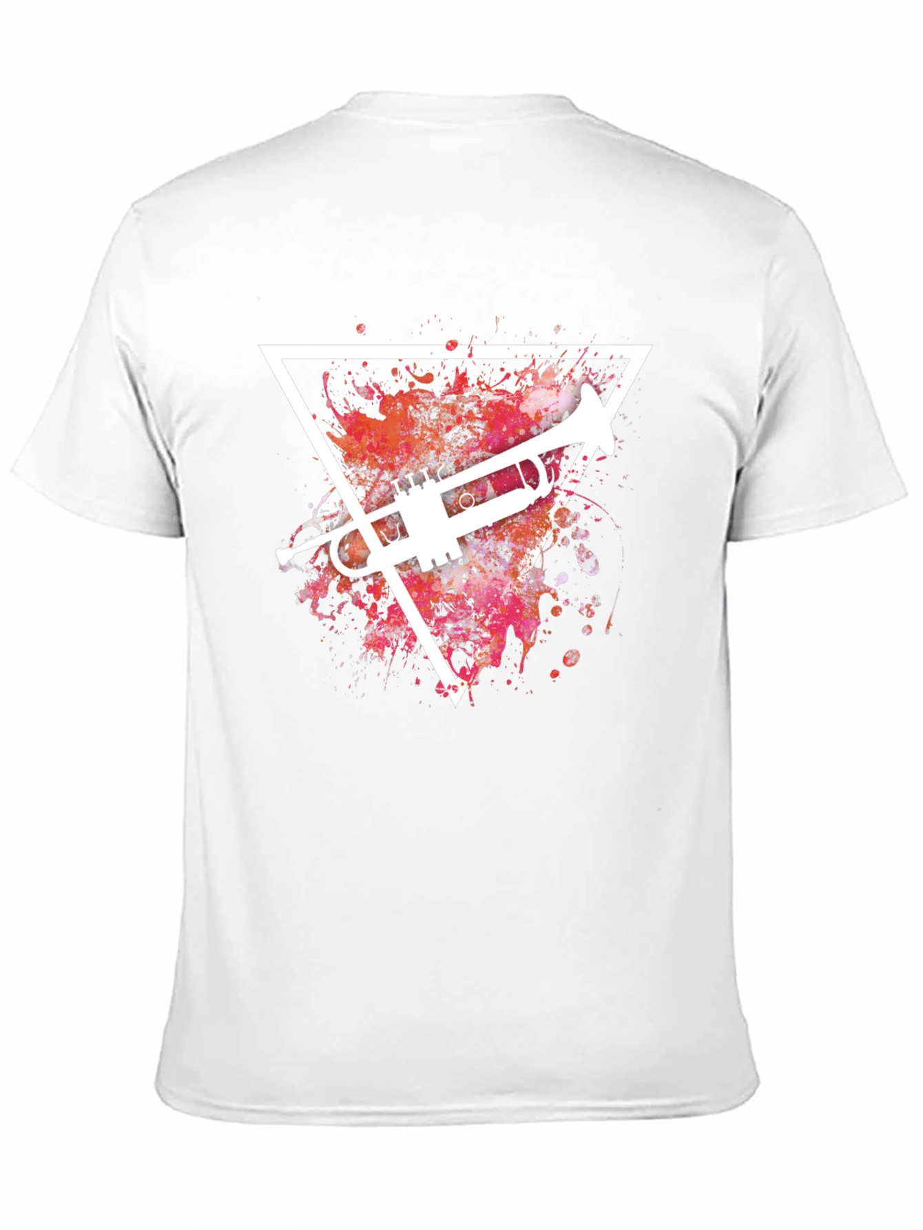 Trumpet Splash Graphic T-Shirt - Cool Music Tee