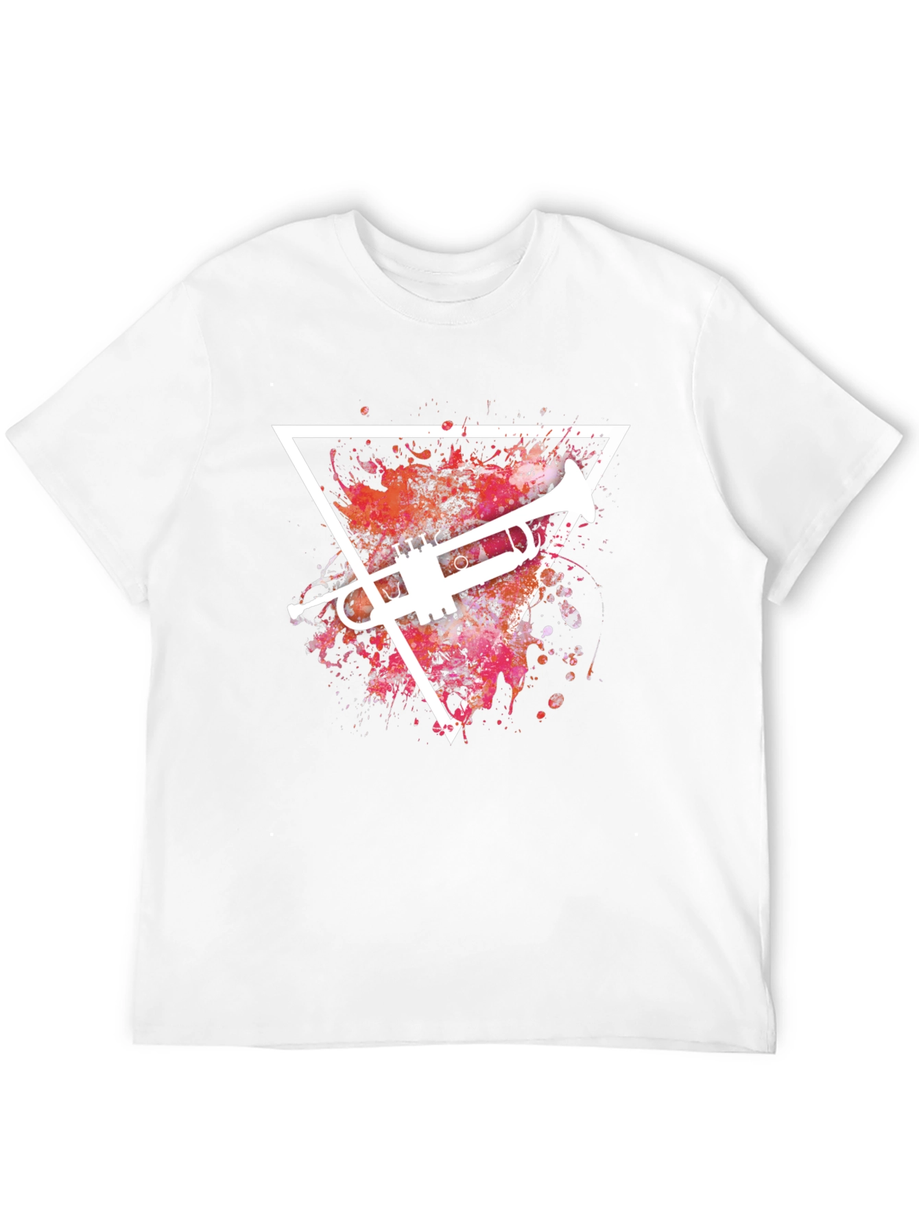 Trumpet Splash Graphic T-Shirt - Cool Music Tee