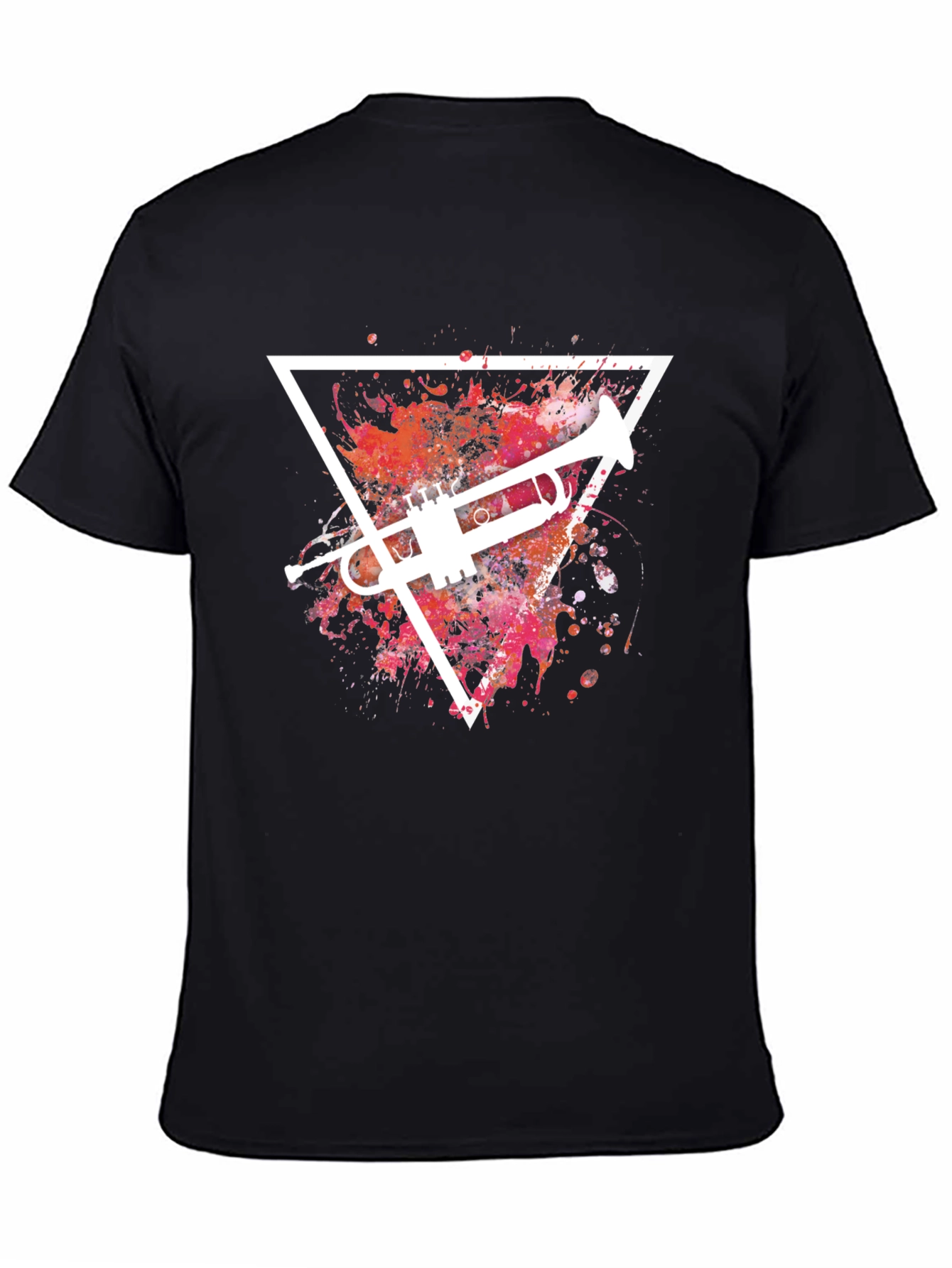 Trumpet Splash Graphic T-Shirt - Cool Music Tee