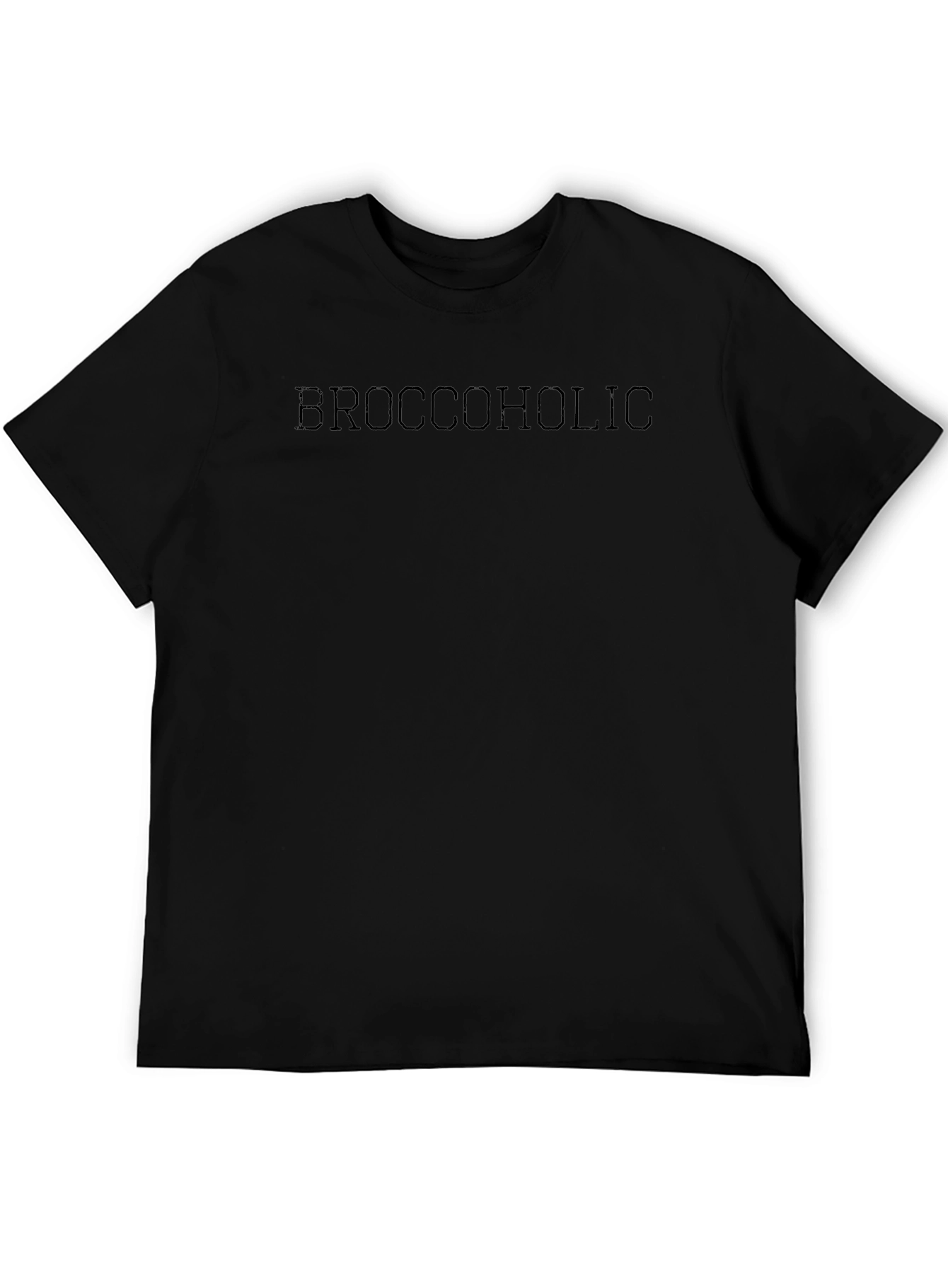 Broccoholic Black Crew Neck T-Shirt