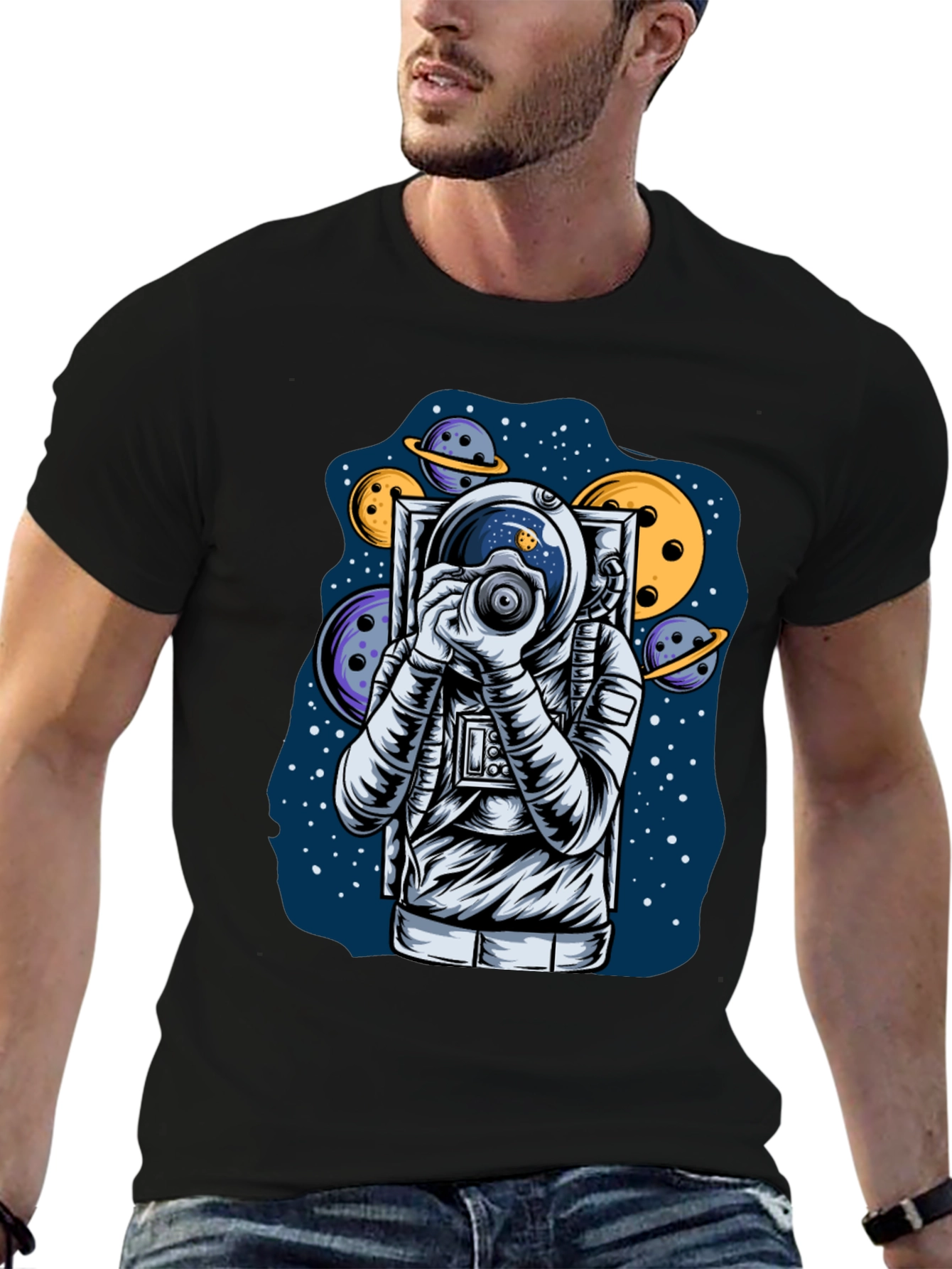 Astronaut Photographer Graphic T-Shirt
