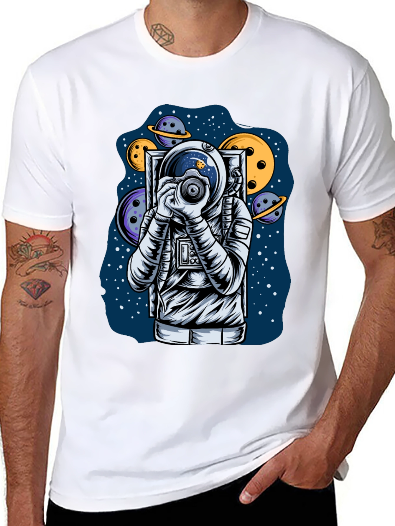 Astronaut Photographer Graphic T-Shirt
