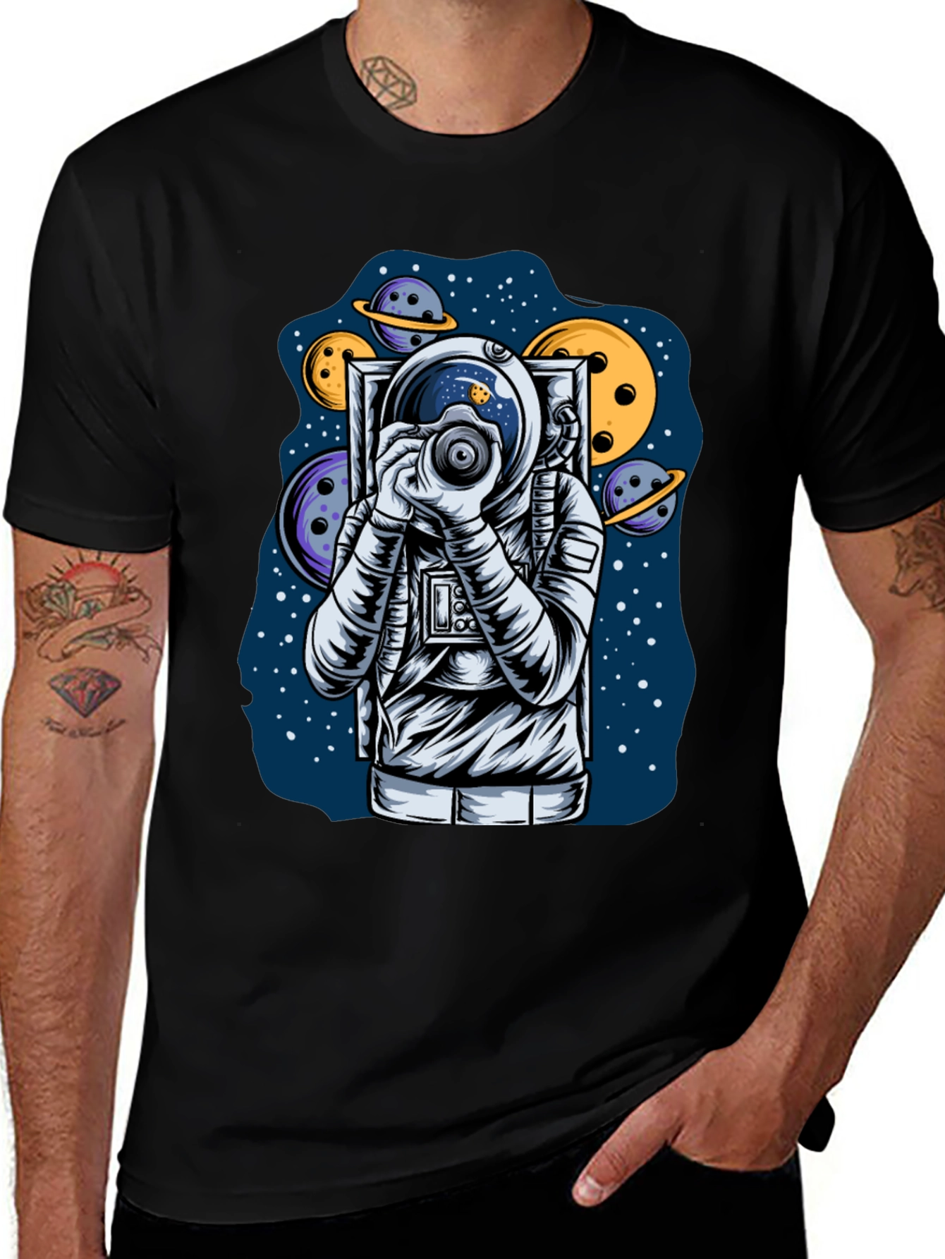 Astronaut Photographer Graphic T-Shirt