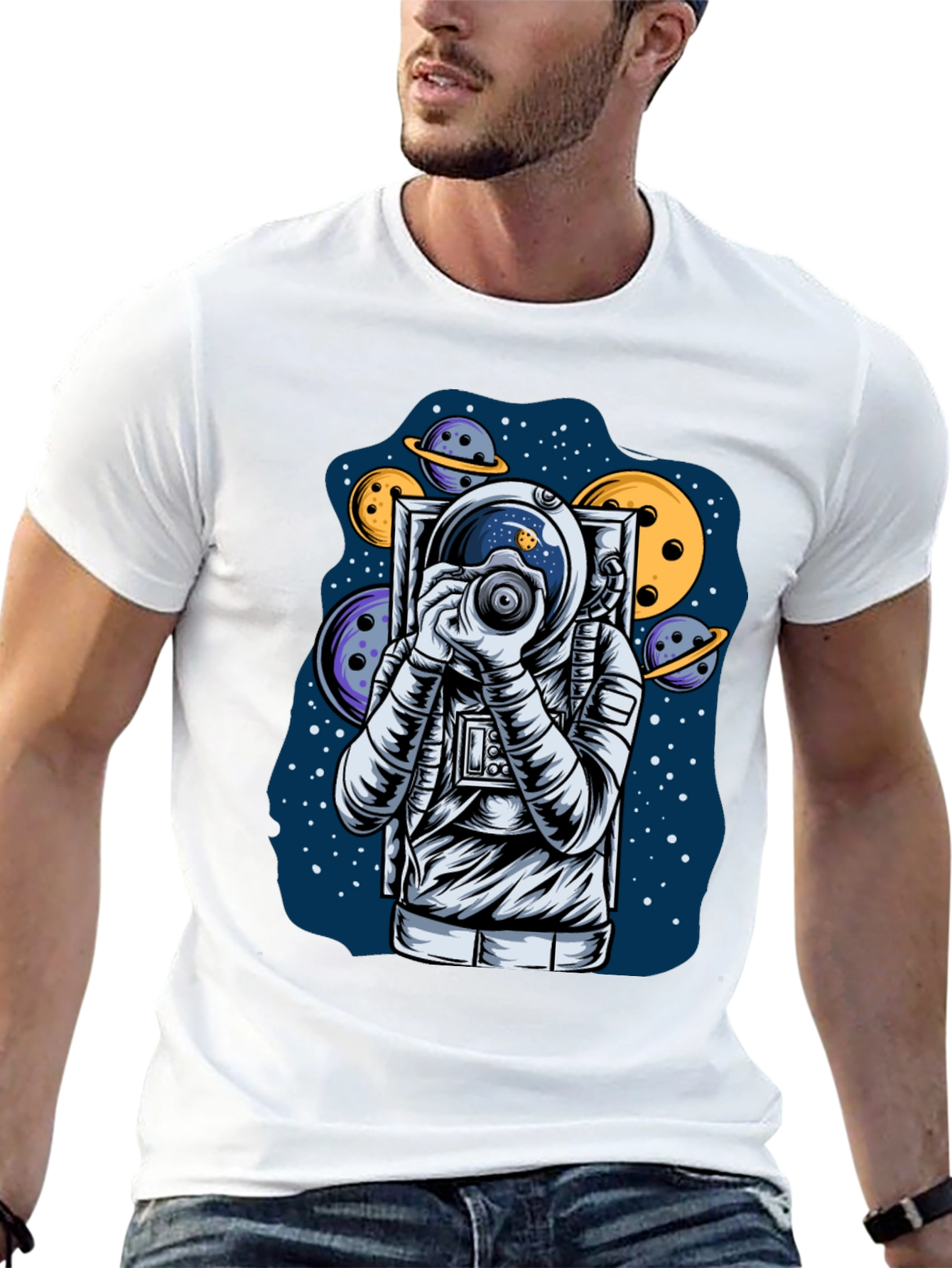 Astronaut Photographer Graphic T-Shirt