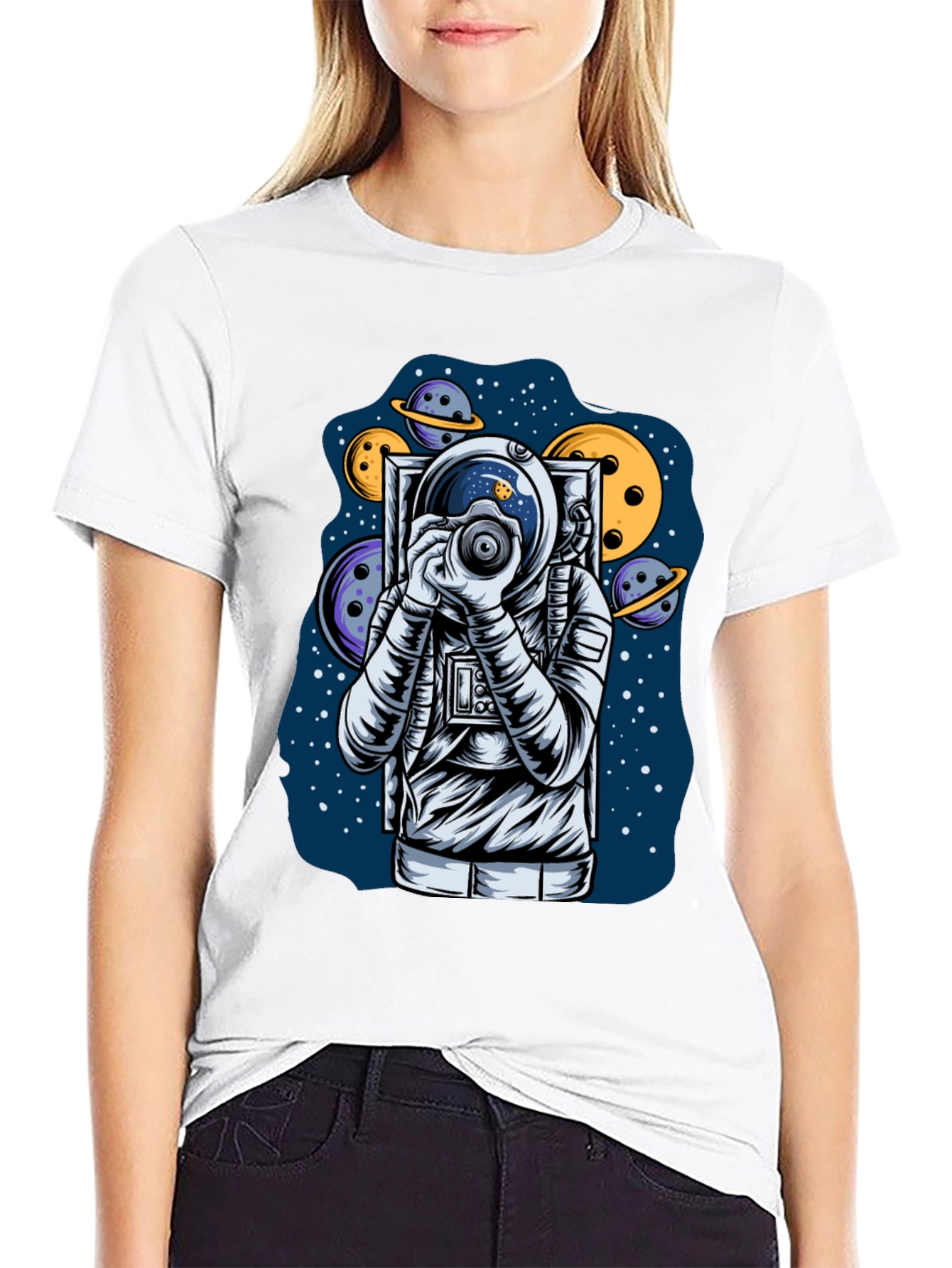 Astronaut Photographer Graphic T-Shirt