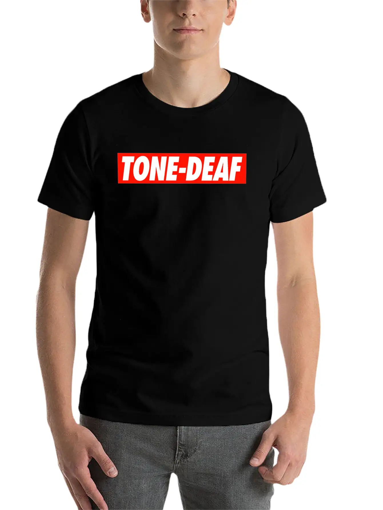 TONE-DEAF Lightweight Cotton T-Shirt – Daily Comfort Graphic Shirt