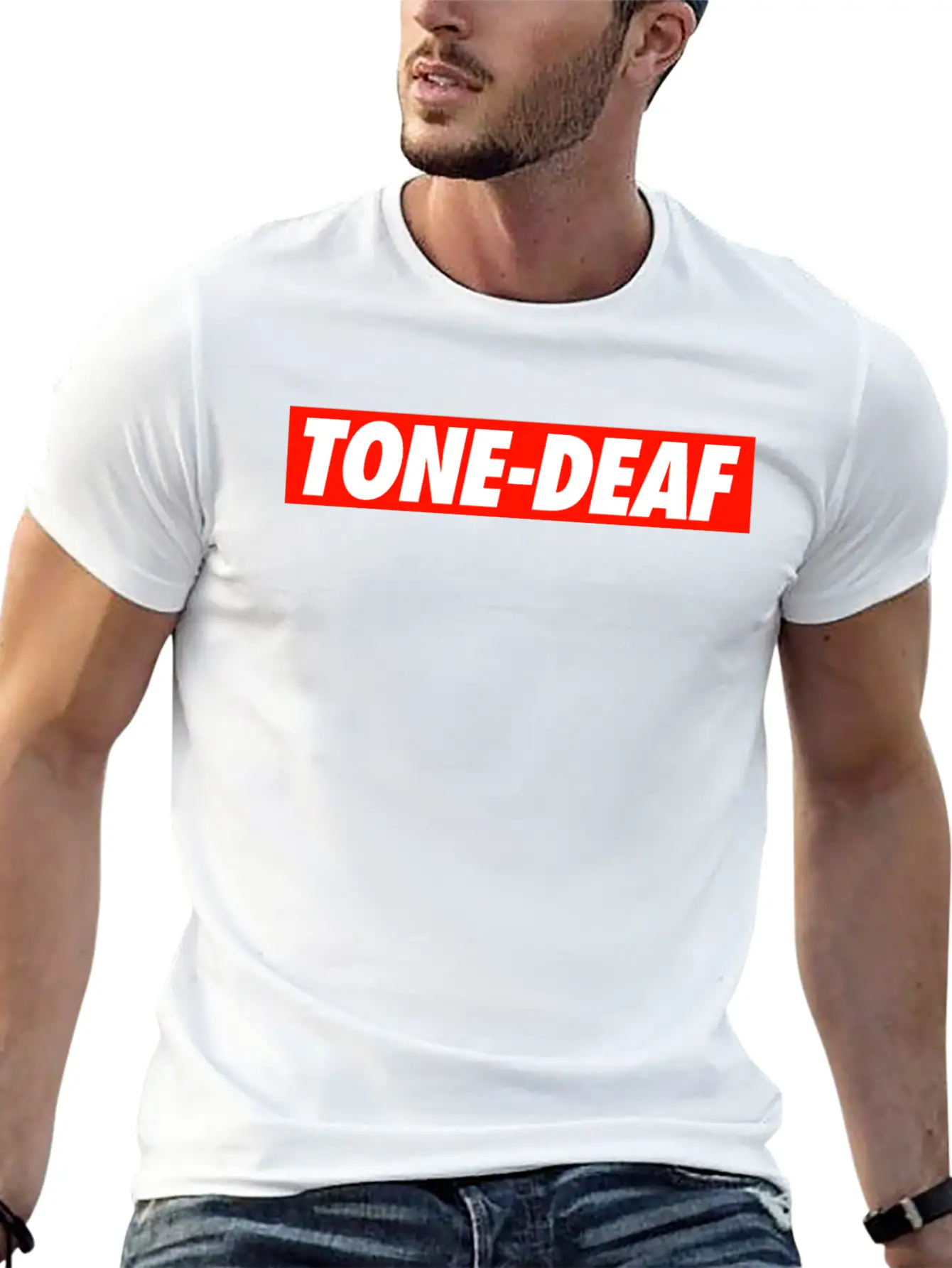 TONE-DEAF Lightweight Cotton T-Shirt – Daily Comfort Graphic Shirt