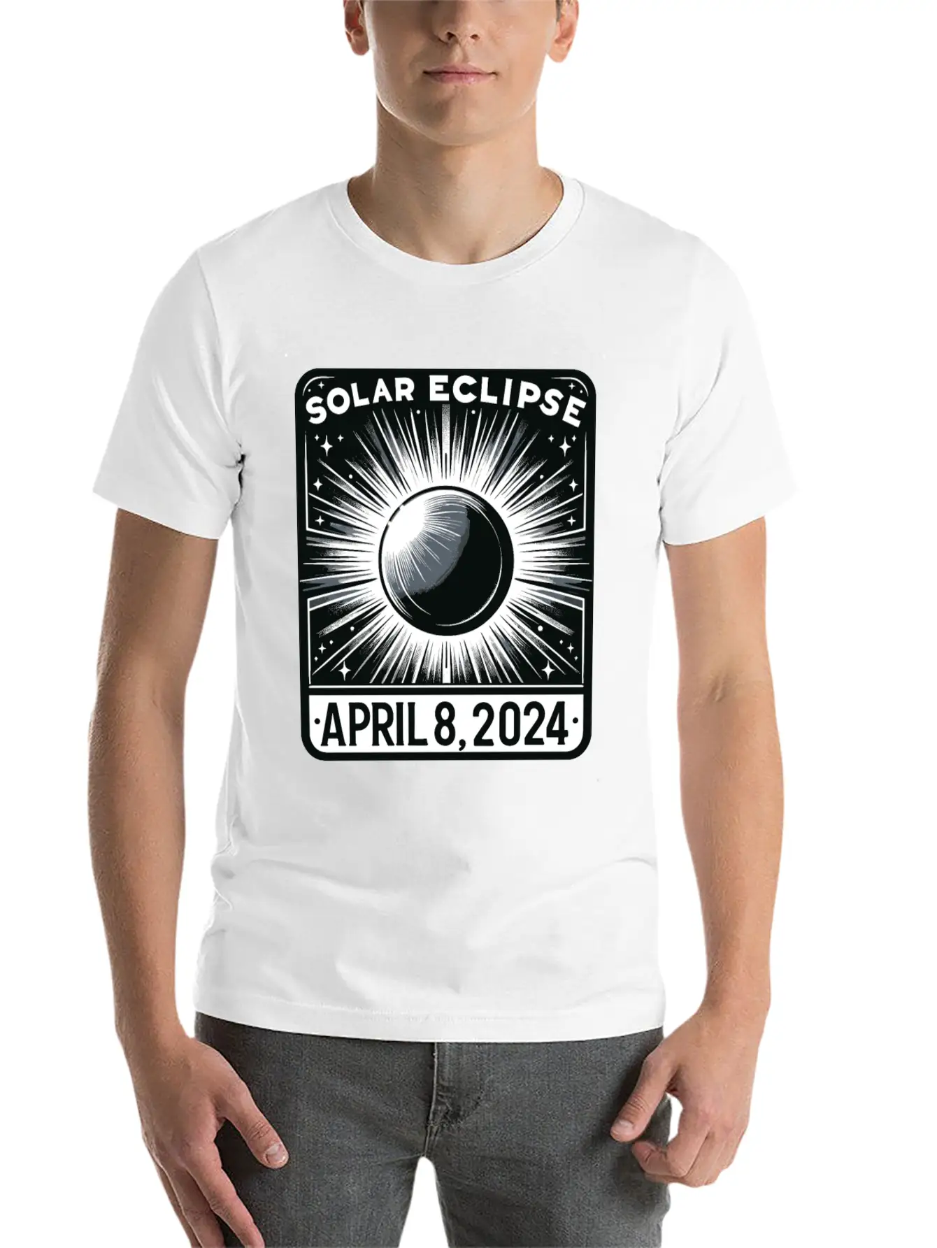 Total Solar Eclipse April 8th 2024 Astronomy Event Lightweight Cotton T-Shirt – Daily Comfort Graphic Shirt