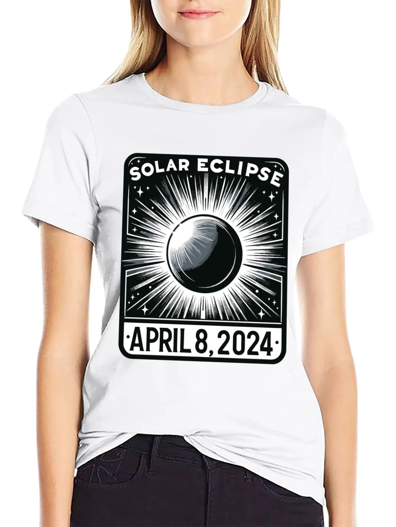 Total Solar Eclipse April 8th 2024 Astronomy Event Lightweight Cotton T-Shirt – Daily Comfort Graphic Shirt