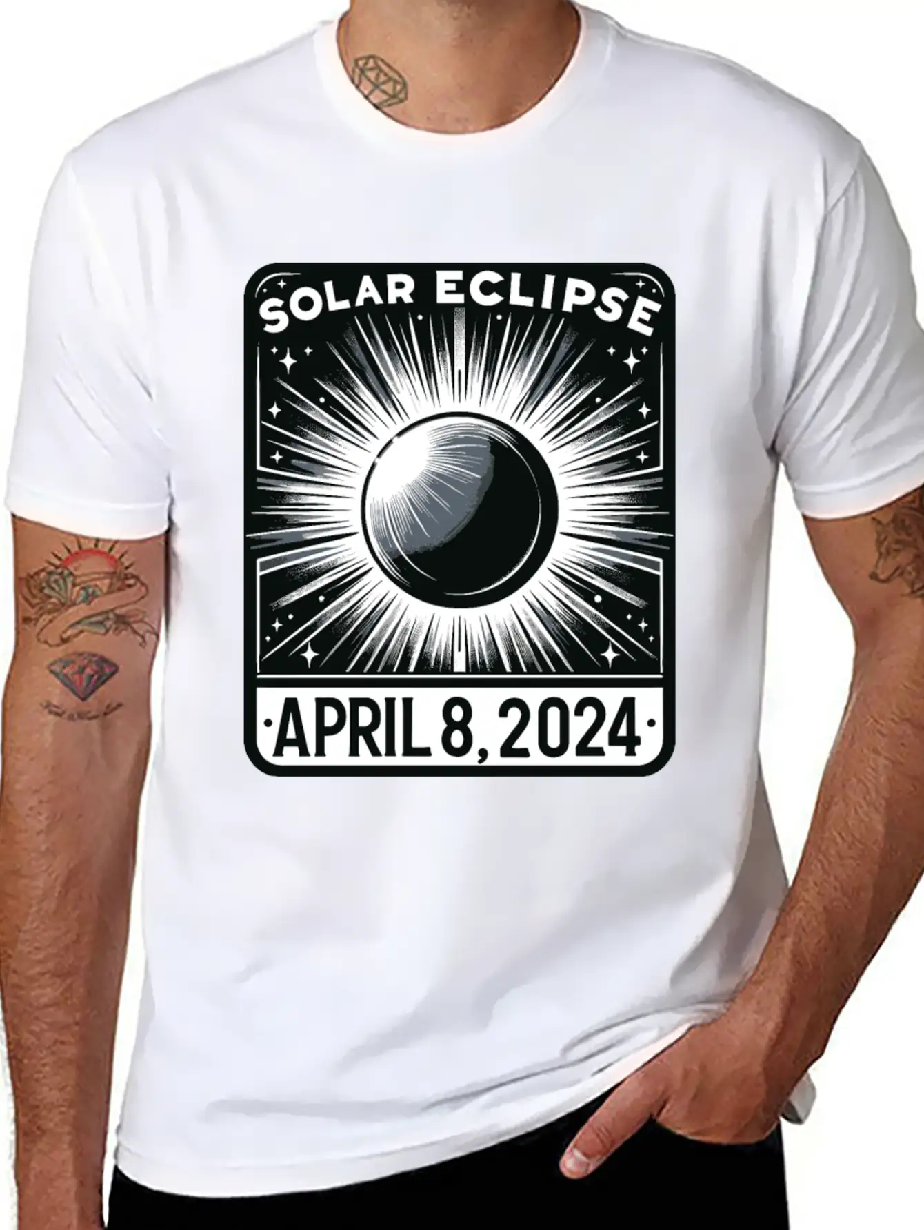 Total Solar Eclipse April 8th 2024 Astronomy Event Lightweight Cotton T-Shirt – Daily Comfort Graphic Shirt