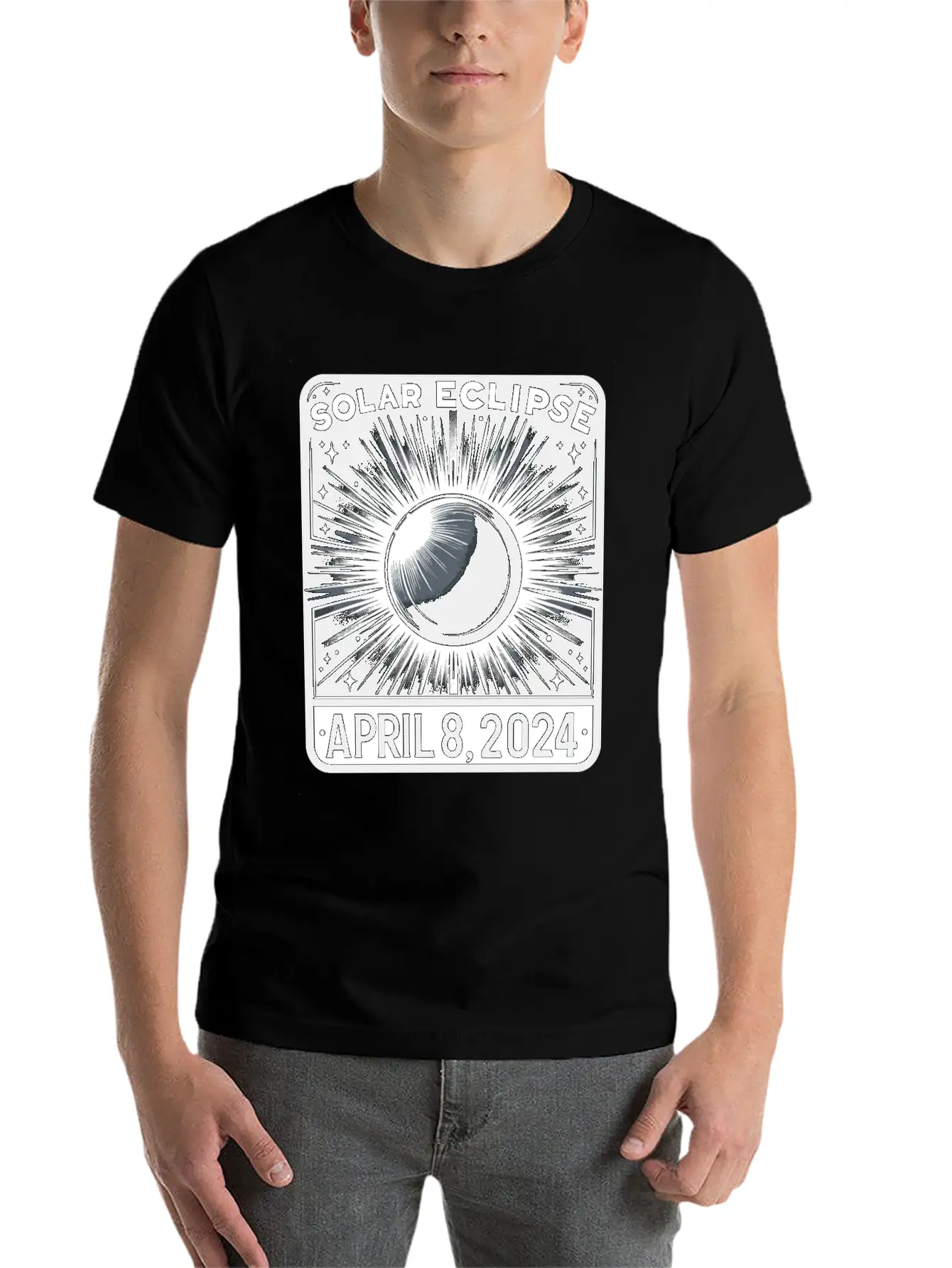 Total Solar Eclipse April 8th 2024 Astronomy Event Lightweight Cotton T-Shirt – Daily Comfort Graphic Shirt