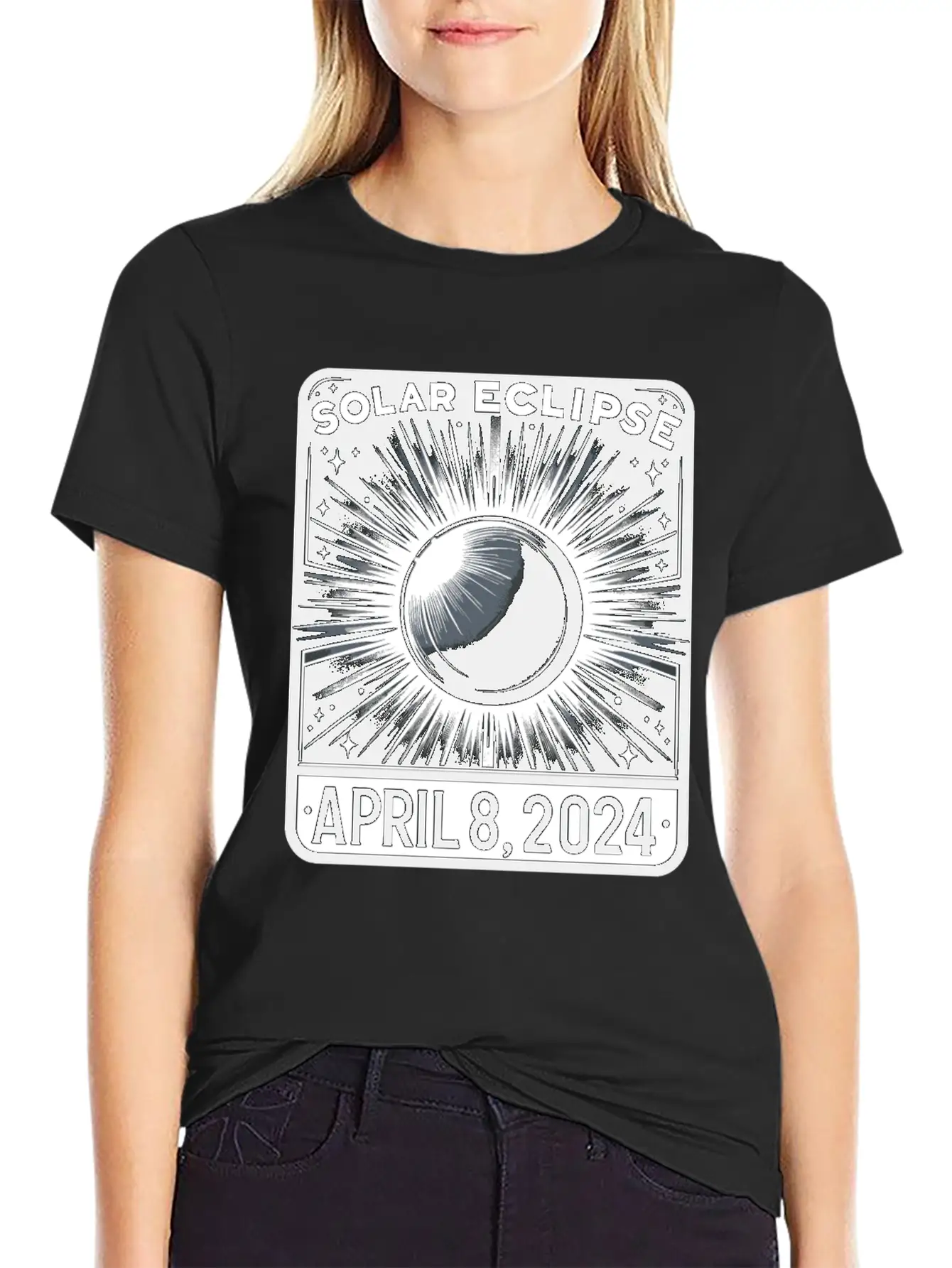 Total Solar Eclipse April 8th 2024 Astronomy Event Lightweight Cotton T-Shirt – Daily Comfort Graphic Shirt