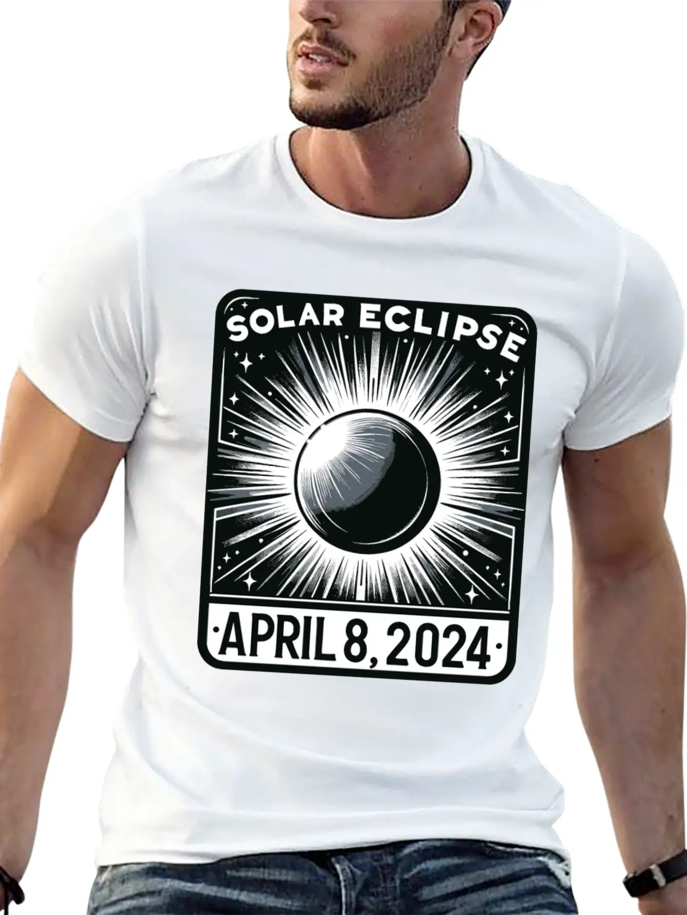 Total Solar Eclipse April 8th 2024 Astronomy Event Lightweight Cotton T-Shirt – Daily Comfort Graphic Shirt