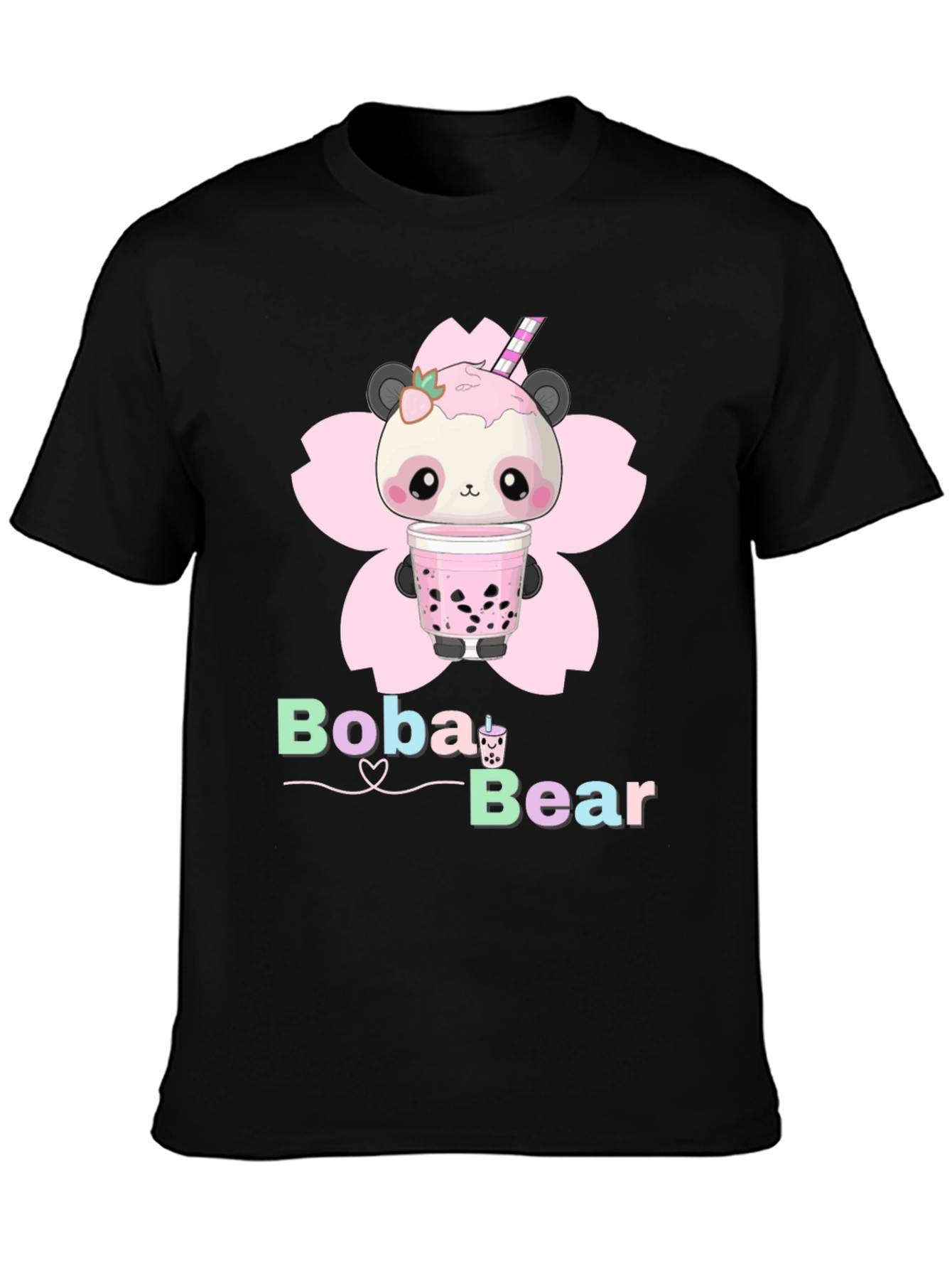 Boba Bear Graphic Tee - Kawaii Panda T-Shirt