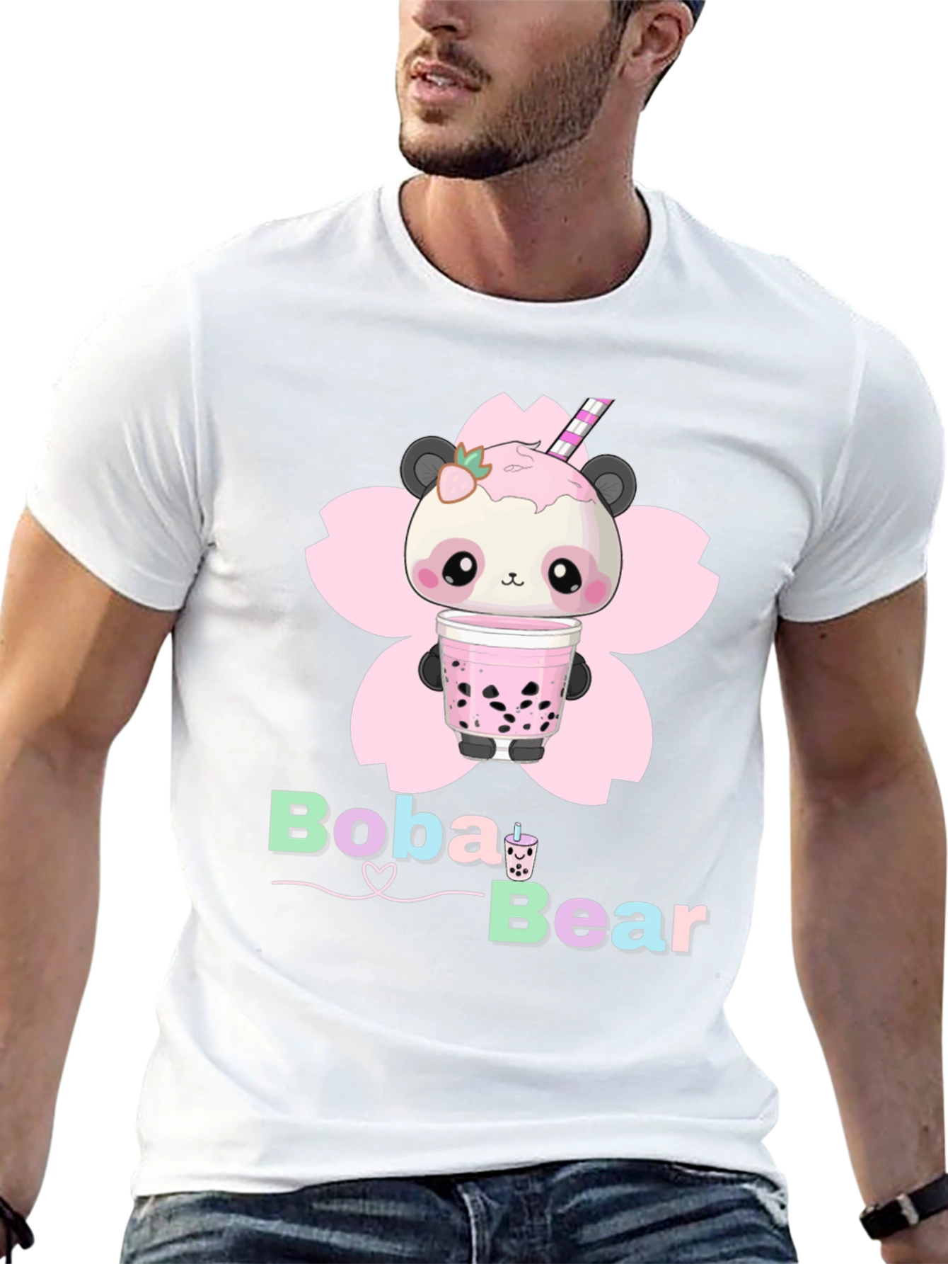 Boba Bear Graphic Tee - Kawaii Panda T-Shirt