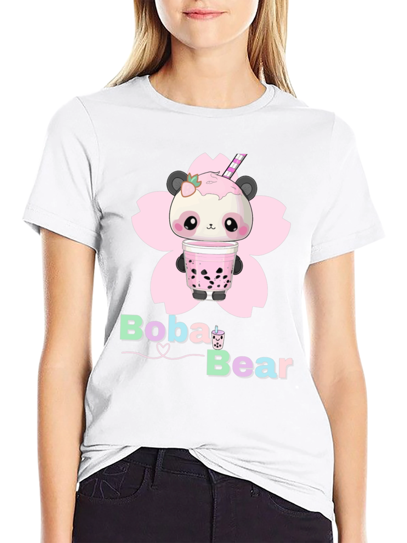 Boba Bear Graphic Tee - Kawaii Panda T-Shirt