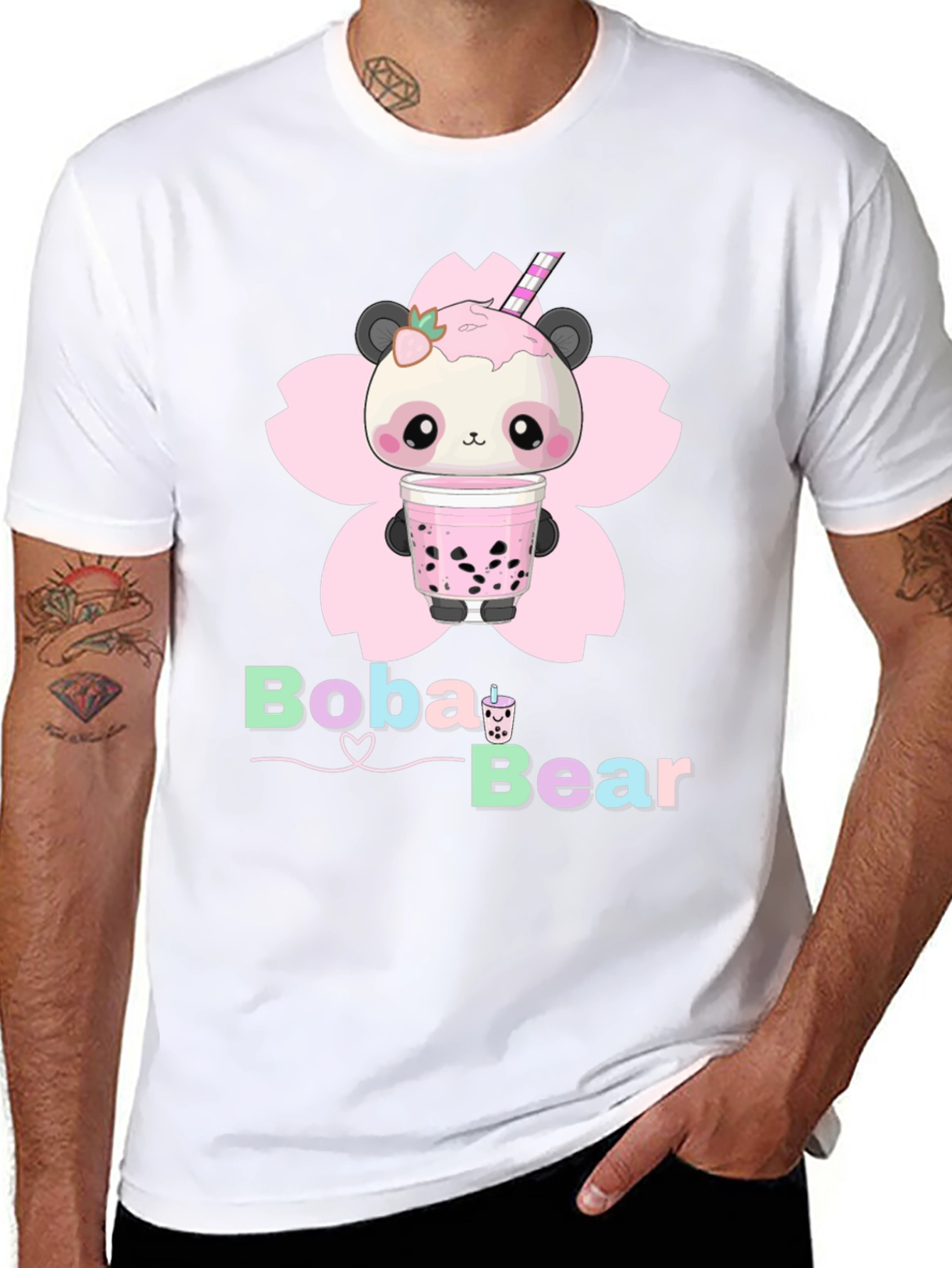 Boba Bear Graphic Tee - Kawaii Panda T-Shirt